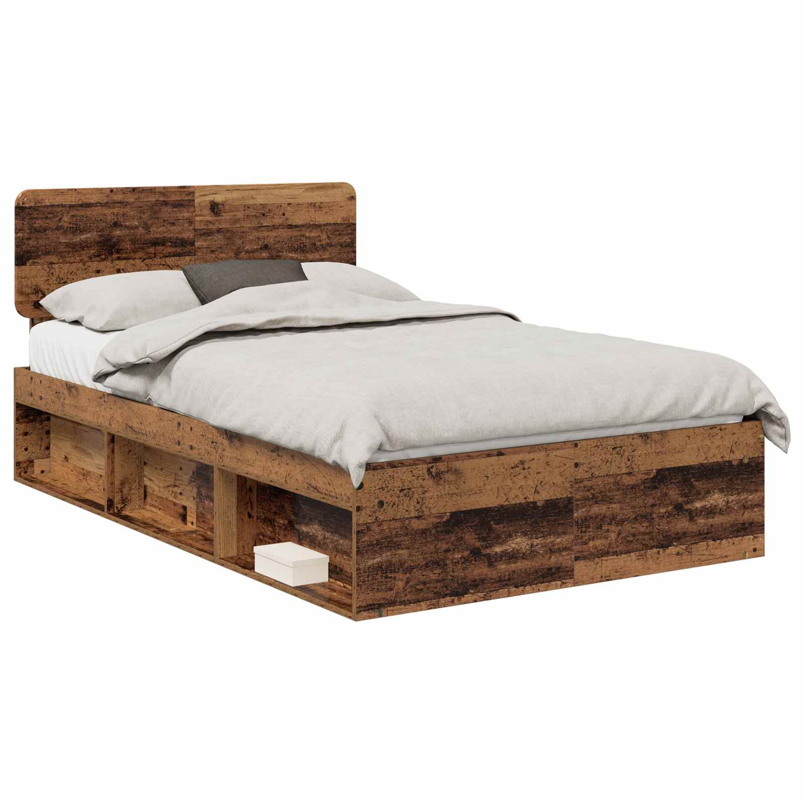 Krevetna konstrukcija s uzglavljem Staro drvo 135 x 190 cm