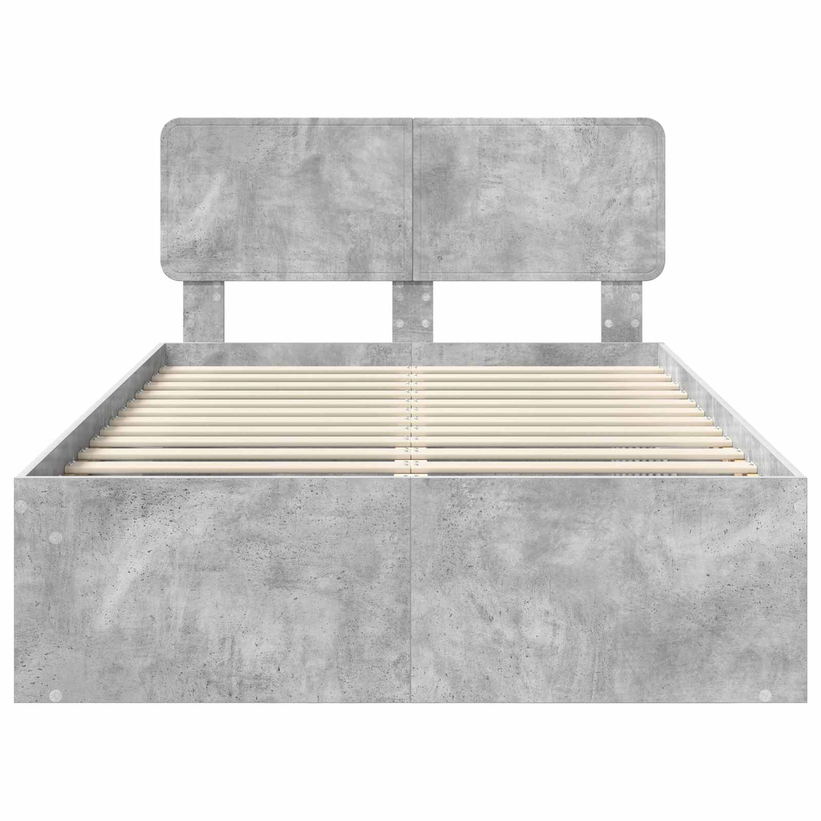 Krevetna konstrukcija Beton 120 x 200 cm Čvrsto borovo drvo