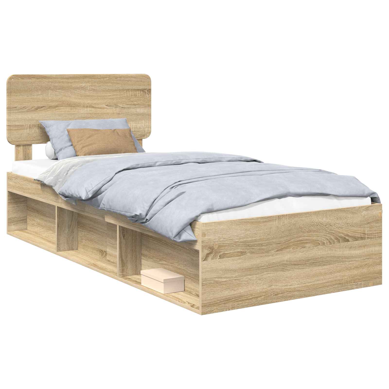 Krevetna konstrukcija s uzglavljem Sonoma hrast 75 x 190 cm