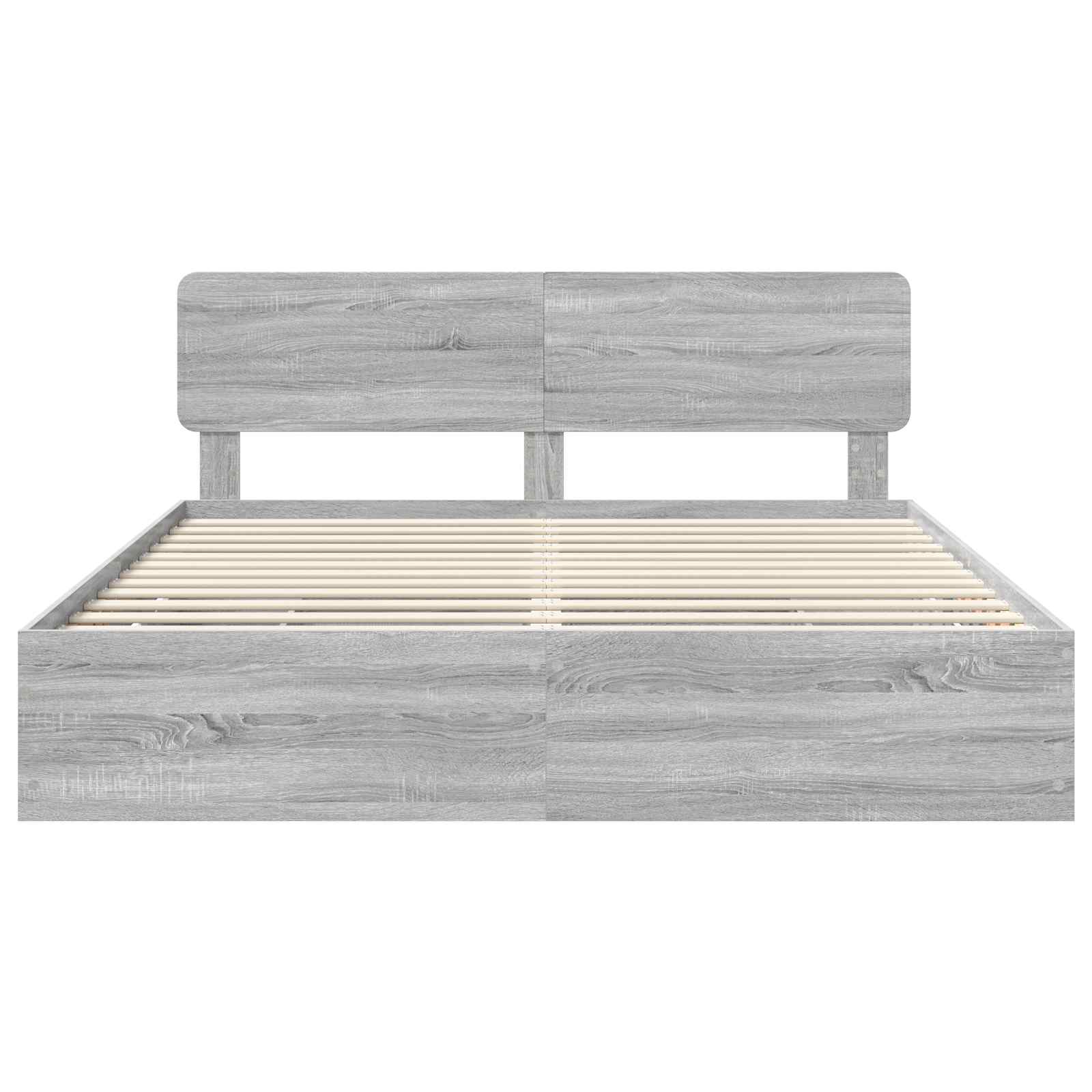 Krevetna konstrukcija s ladicama Sivi Sonoma 200 x 200 cm