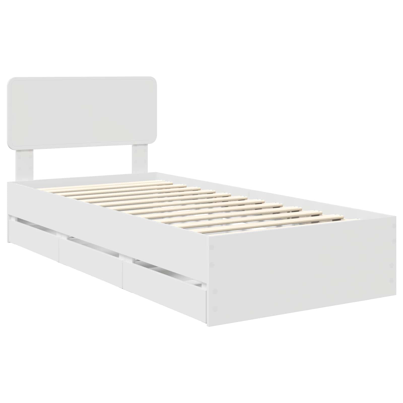 Krevetna konstrukcija Bijeli 90 x 200 cm Konstrukcijsko drvo