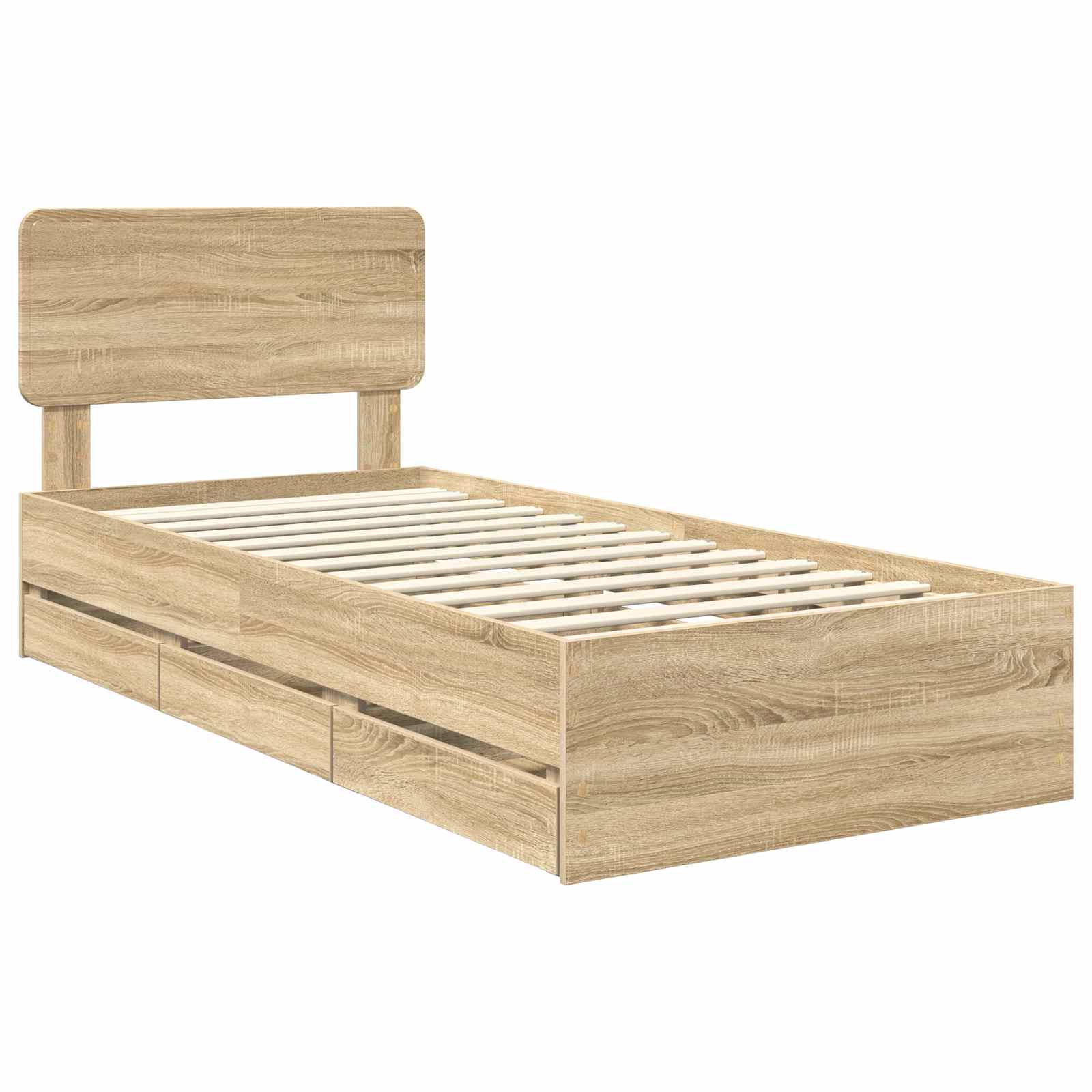 Krevetna konstrukcija s ladicama Sonoma hrast 75 x 190 cm