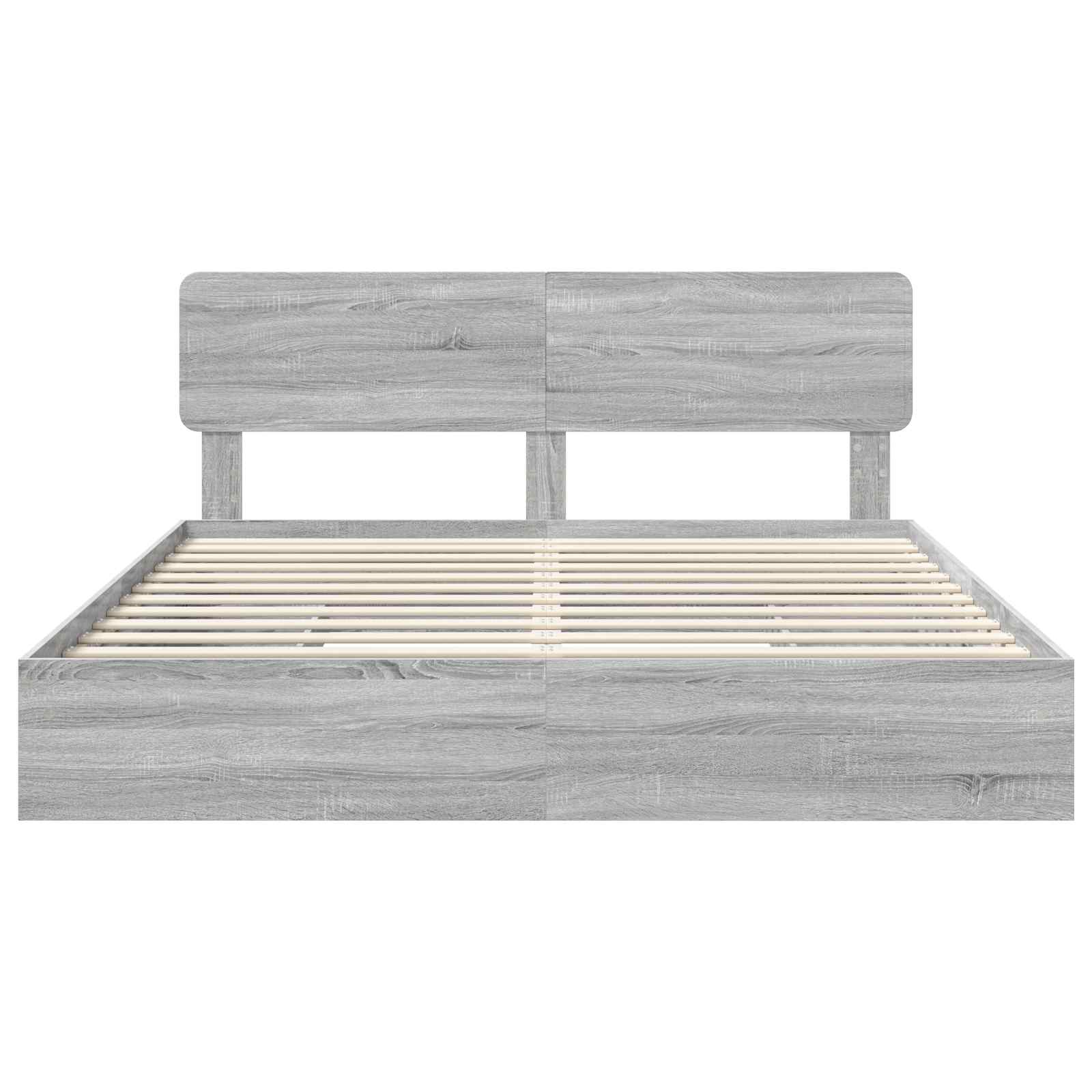Krevet s od storage Siva Sonoma 200 x 200 cm Konstruirano drvo