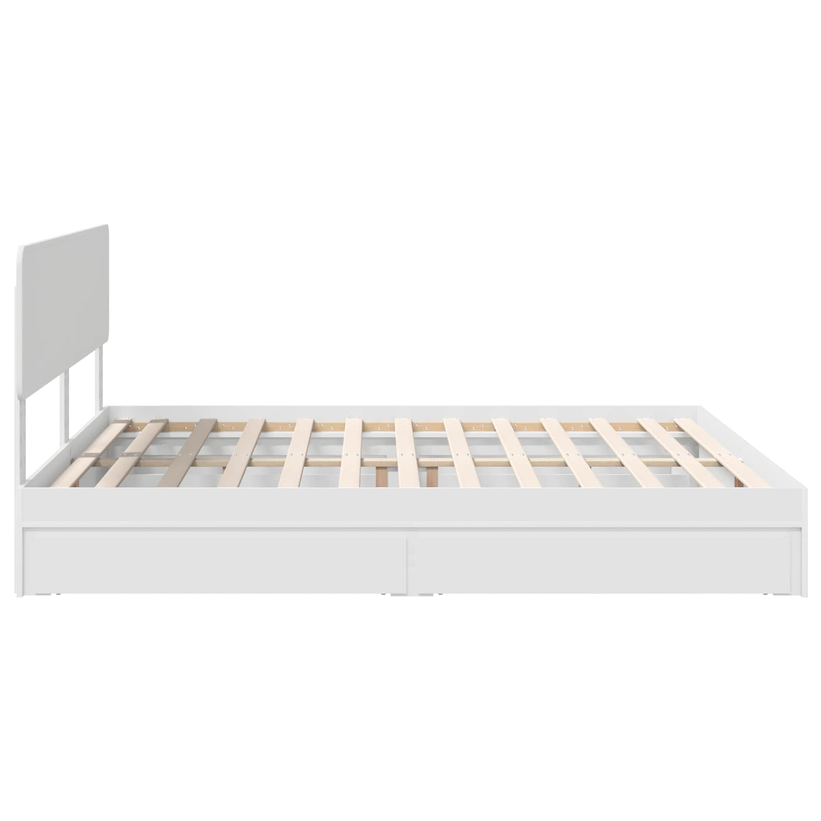 Krevet s od storage Bijelo 180 x 200 cm Konstruirano drvo