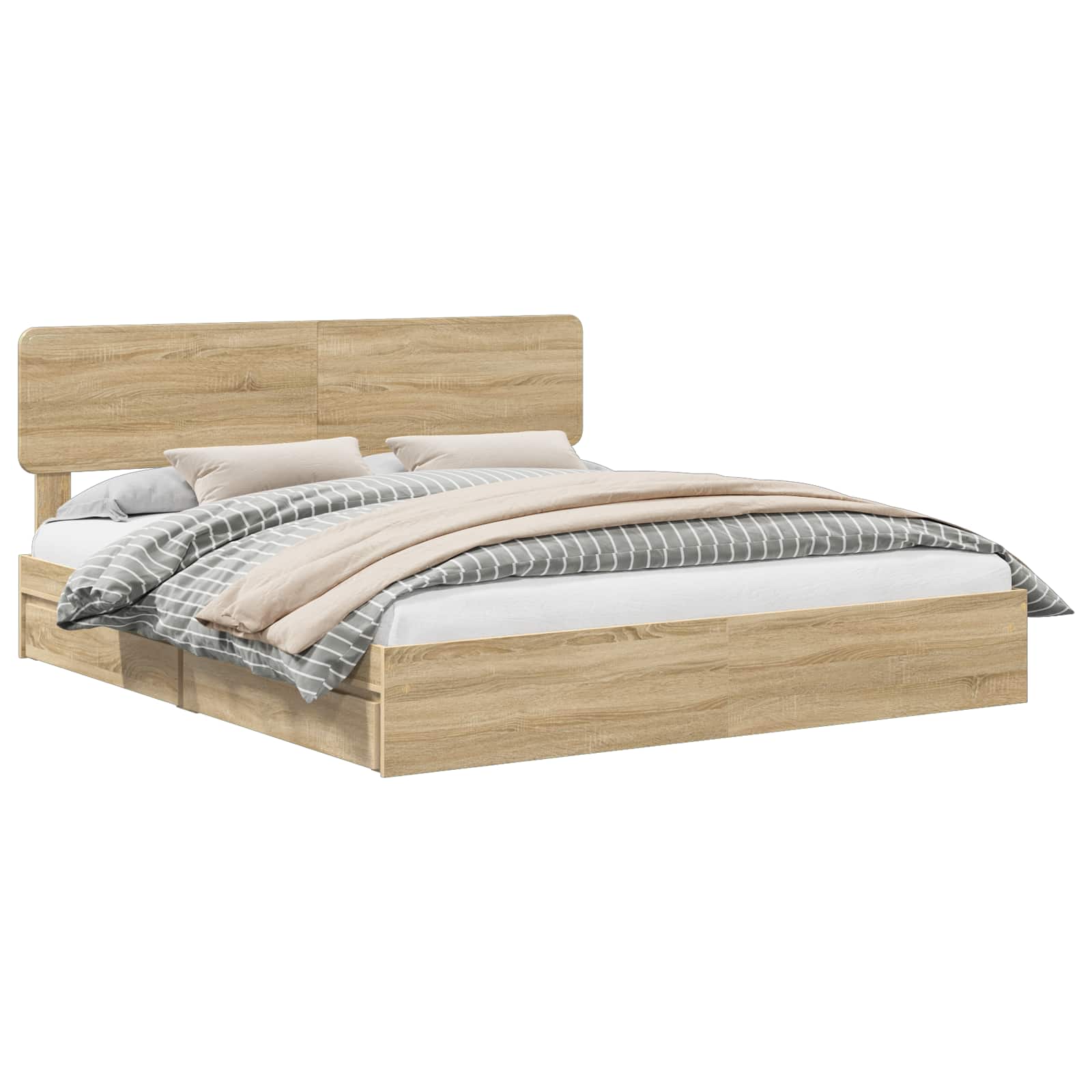 Krevet s od storage Sonoma hrast 180 x 200 cm Konstruirano drvo