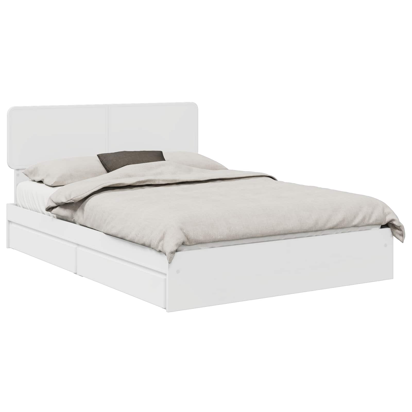 Krevet s od storage Bijelo 160 x 200 cm Konstruirano drvo