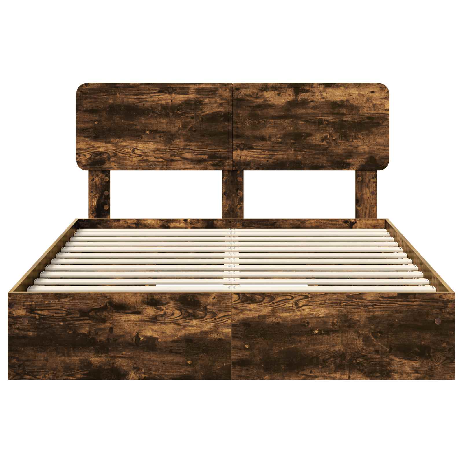 Krevet s od storage s uzglavljem Dimljeni hrast 160 x 200 cm