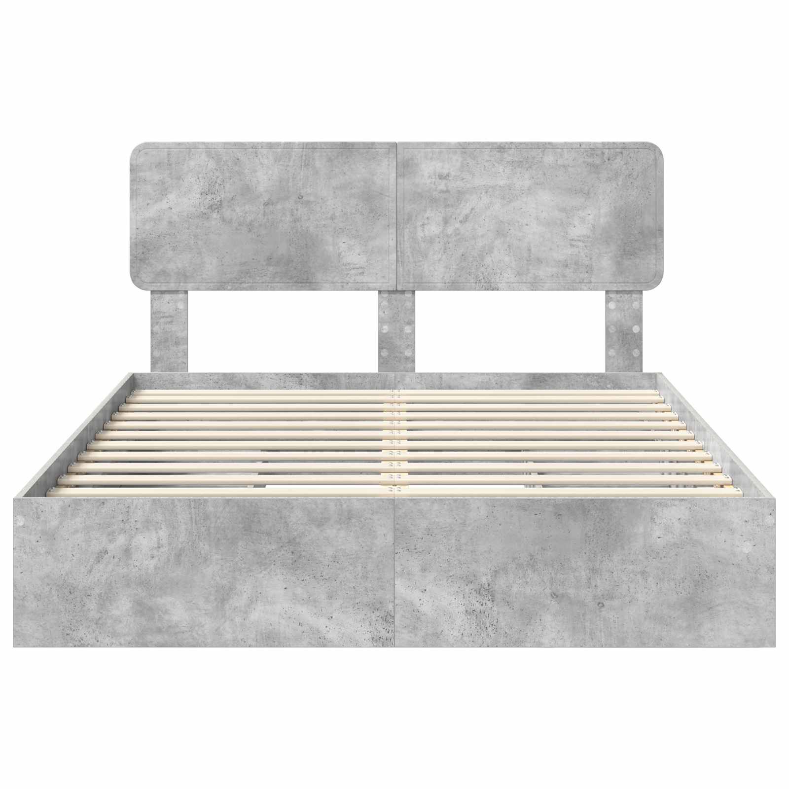 Krevet s od storage s uzglavljem Betonski sivi 150 x 200 cm