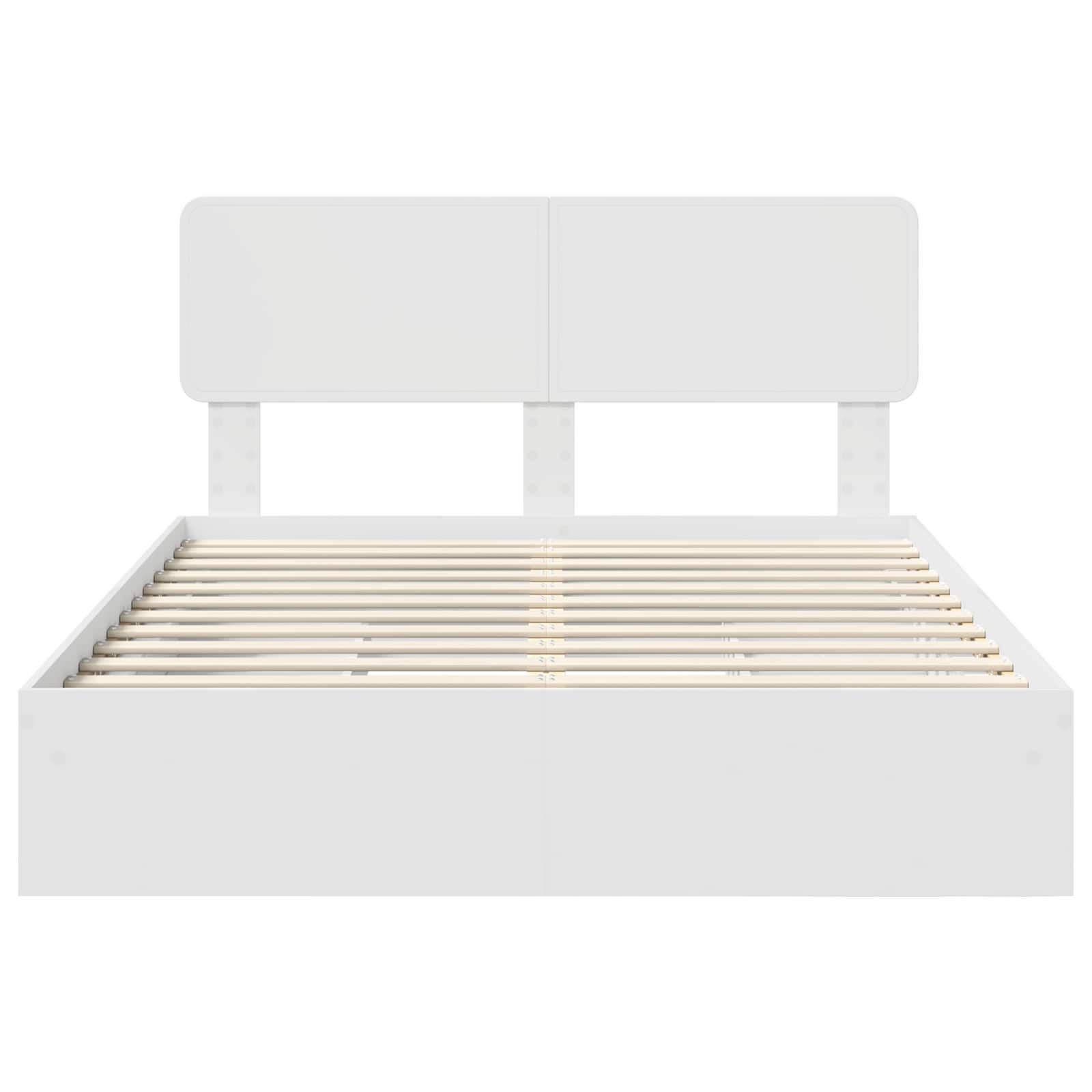 Krevet s od storage Bijelo 140 x 200 cm Konstruirano drvo