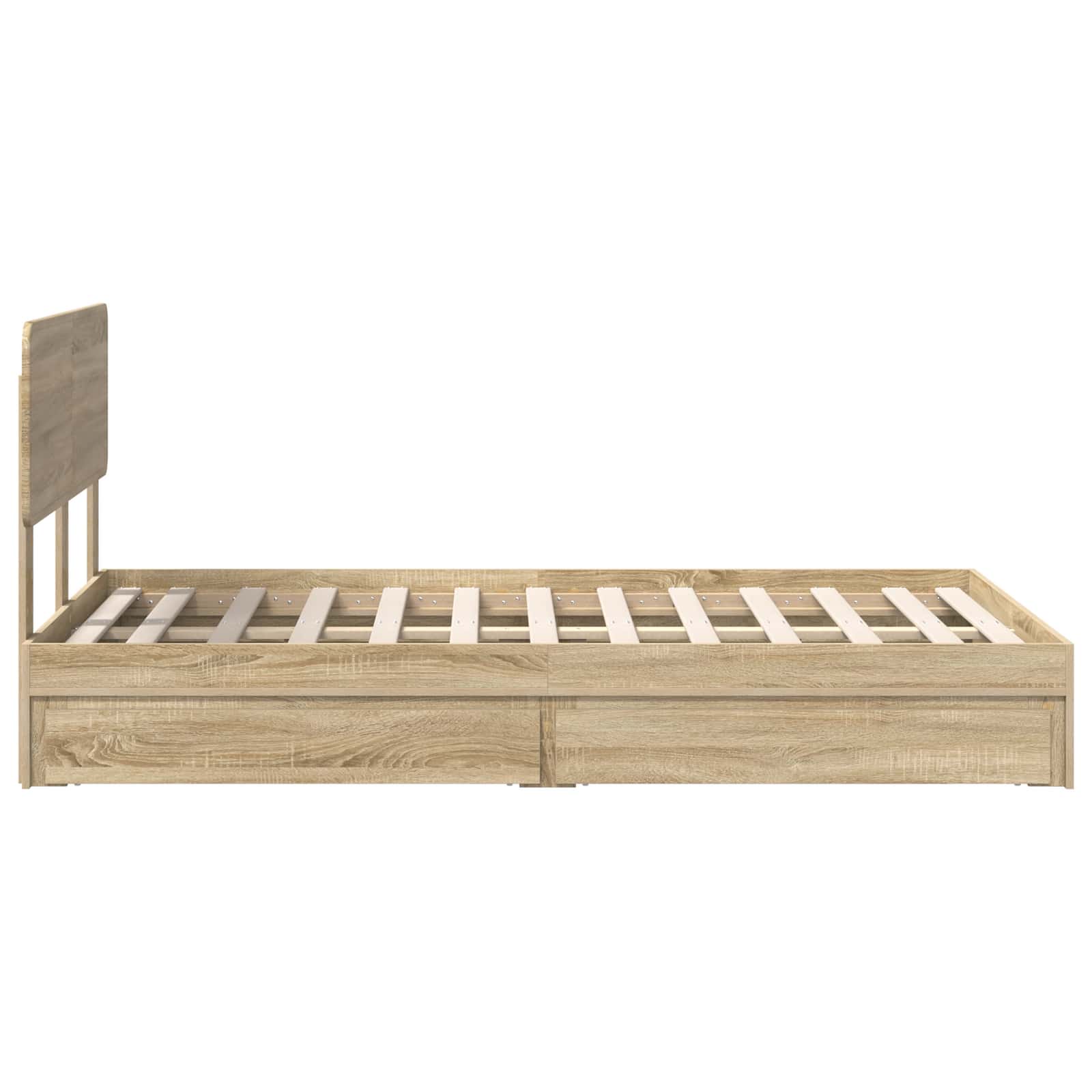 Krevet s od storage Sonoma hrast 120 x 200 cm Konstruirano drvo
