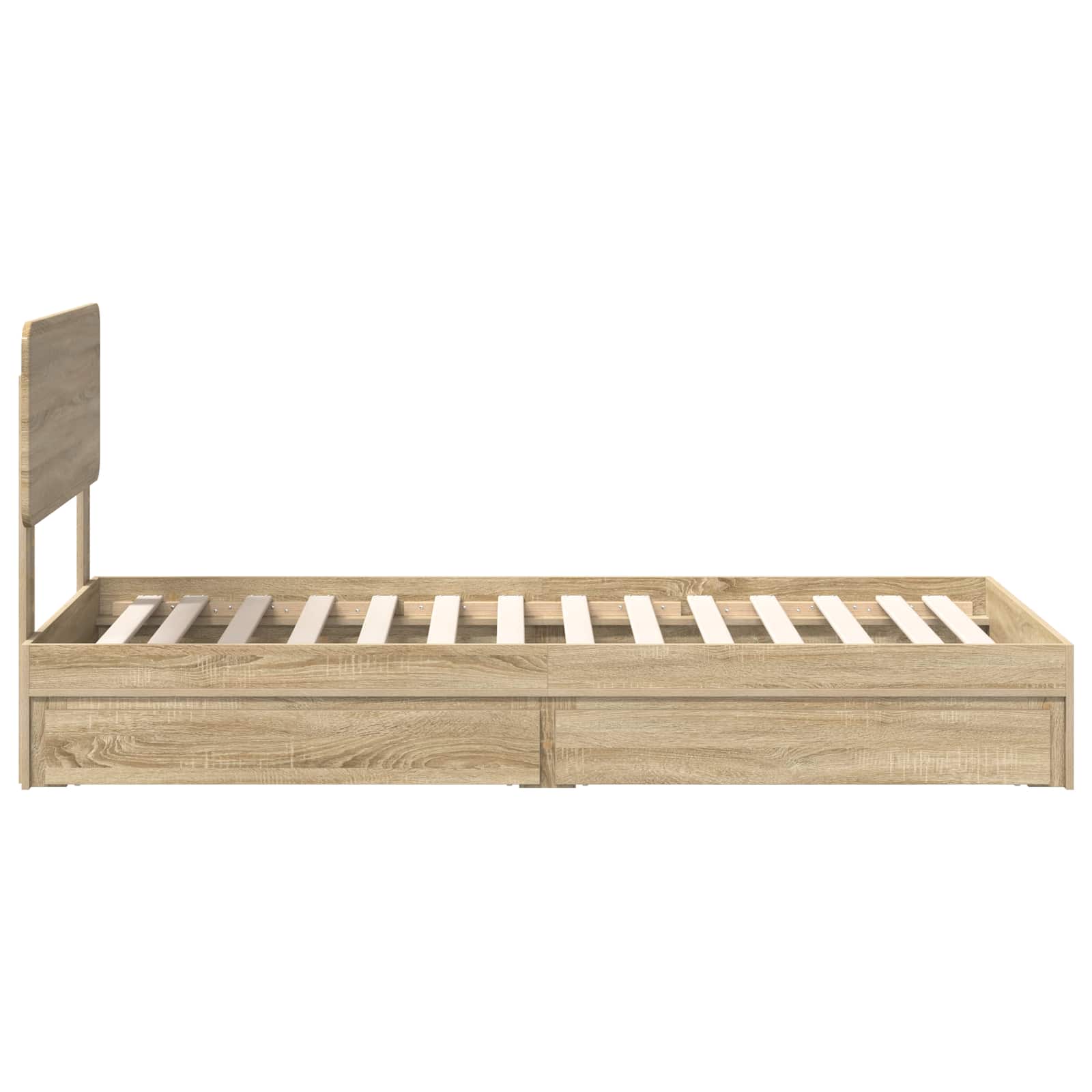 Krevet s od storage Sonoma hrast 100 x 200 cm Konstruirano drvo