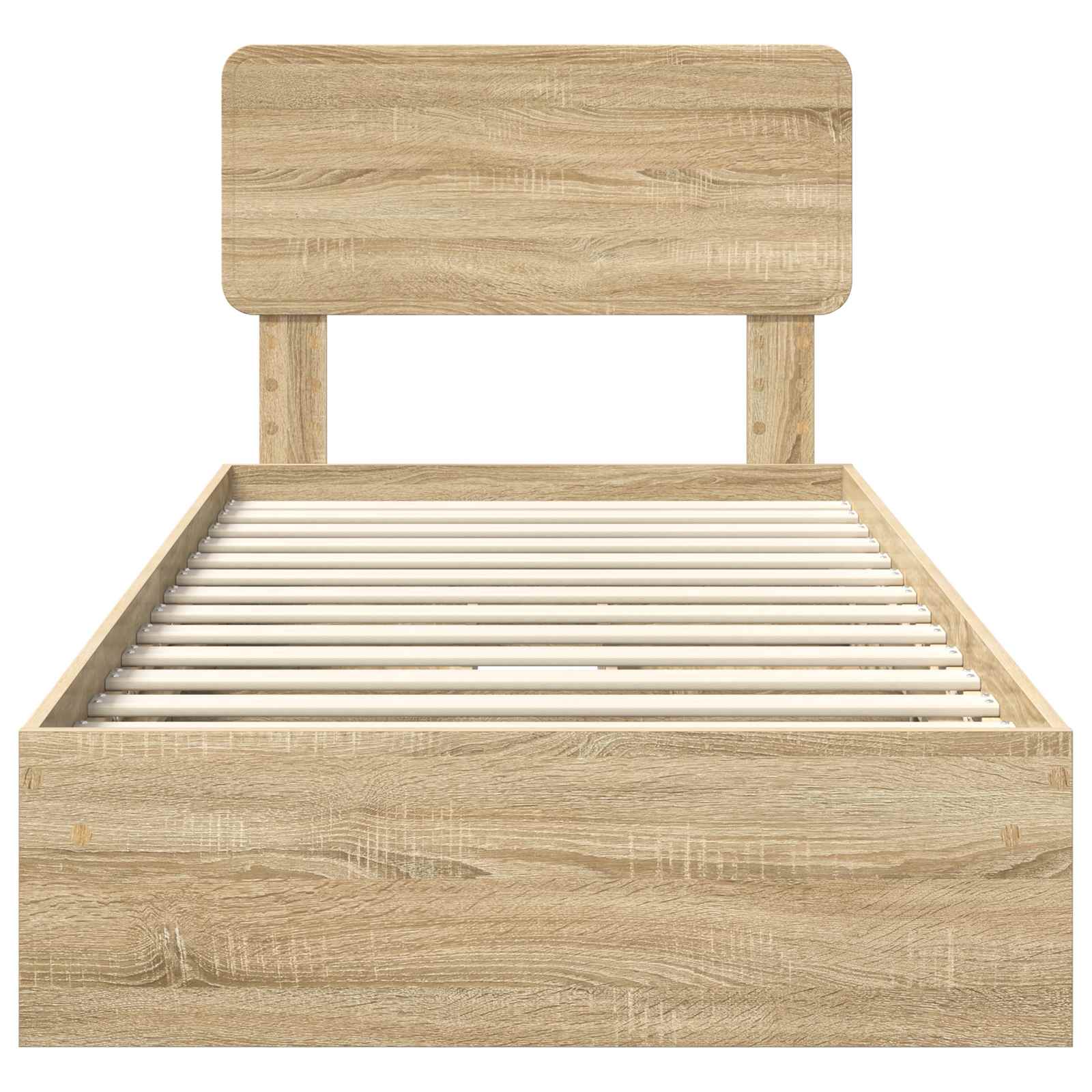 Krevet s od storage Sonoma hrast 90 x 190 cm Konstruirano drvo