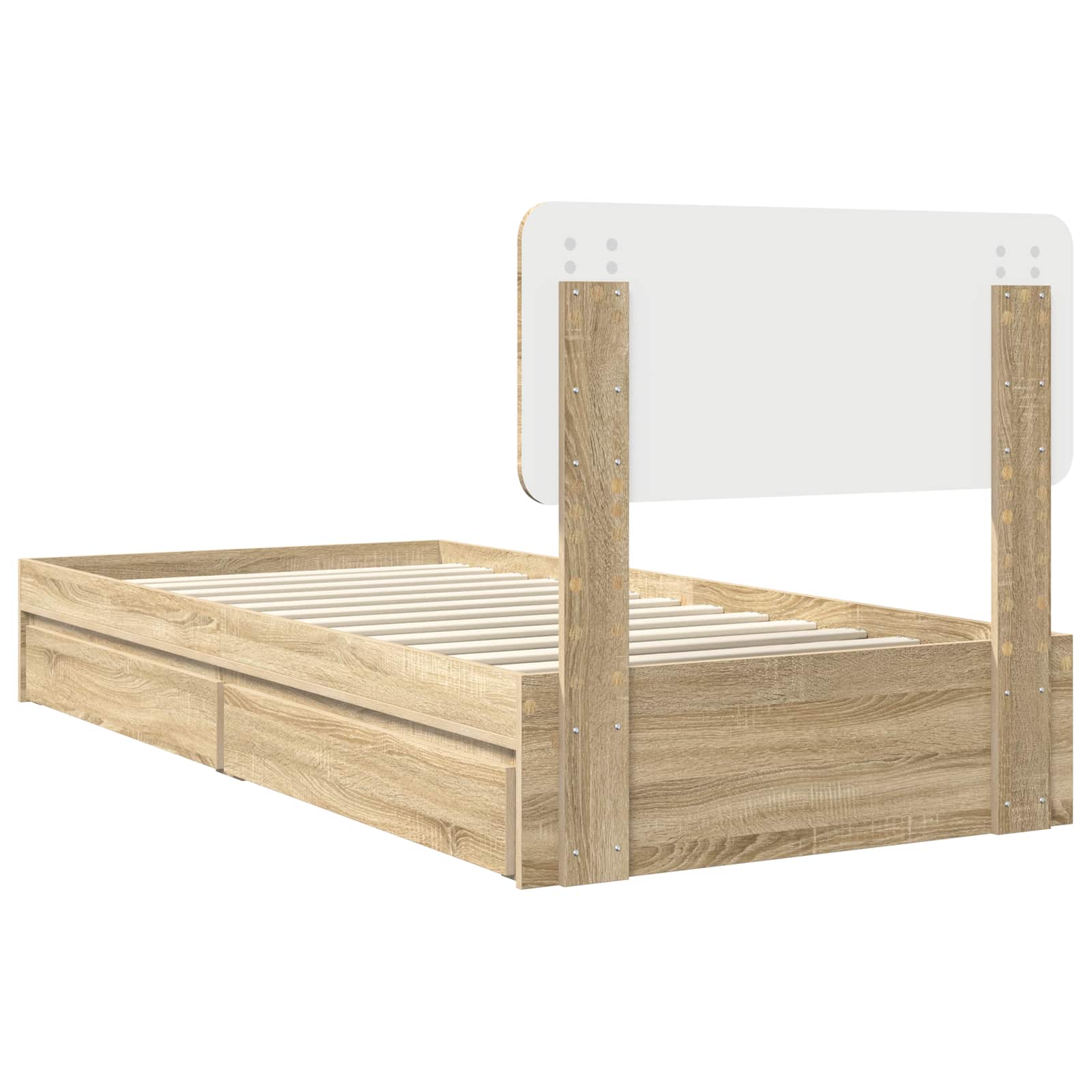 Krevet s od storage Sonoma hrast 75 x 190 cm Konstruirano drvo