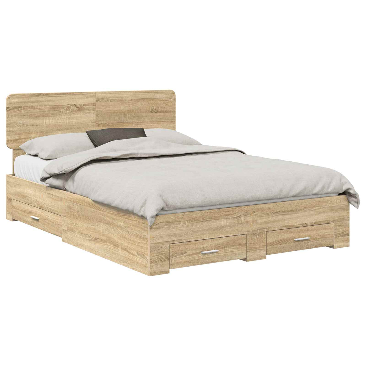 Krevetna konstrukcija s ladicama Sonoma hrast 140 x 190 cm
