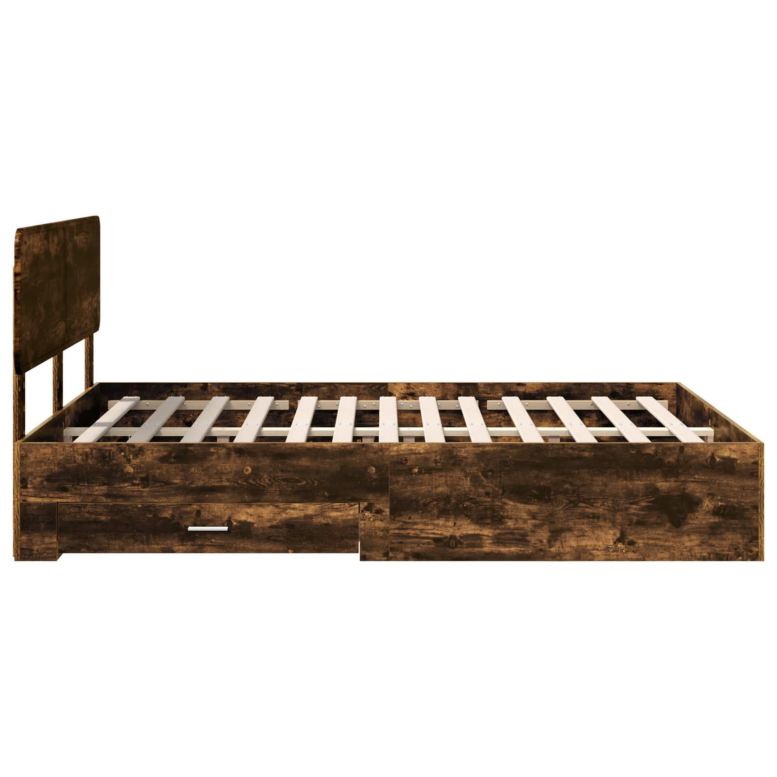 Krevetna konstrukcija s uzglavljem Dimljeni hrast 140 x 190 cm