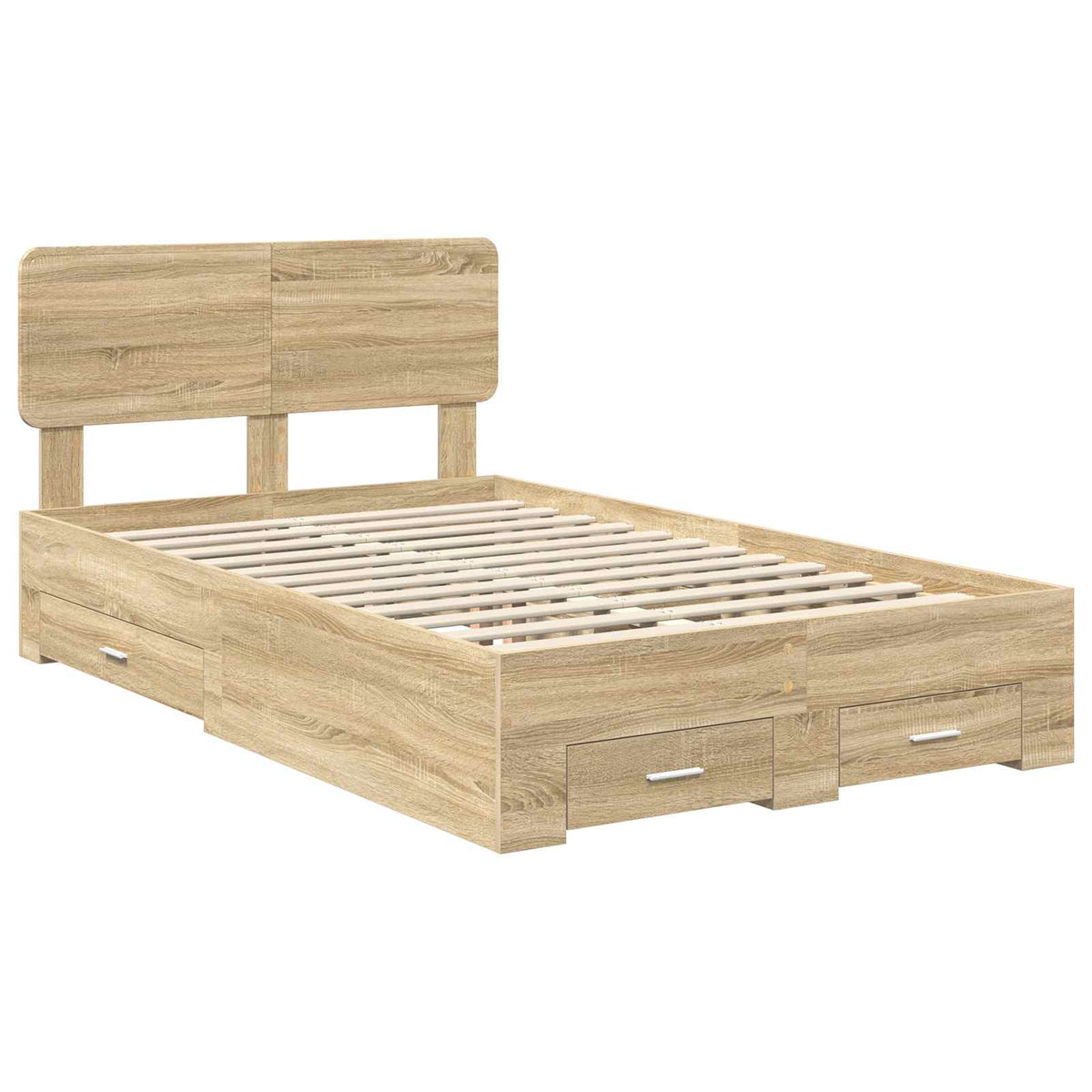 Krevetna konstrukcija s ladicama Sonoma hrast 135 x 190 cm