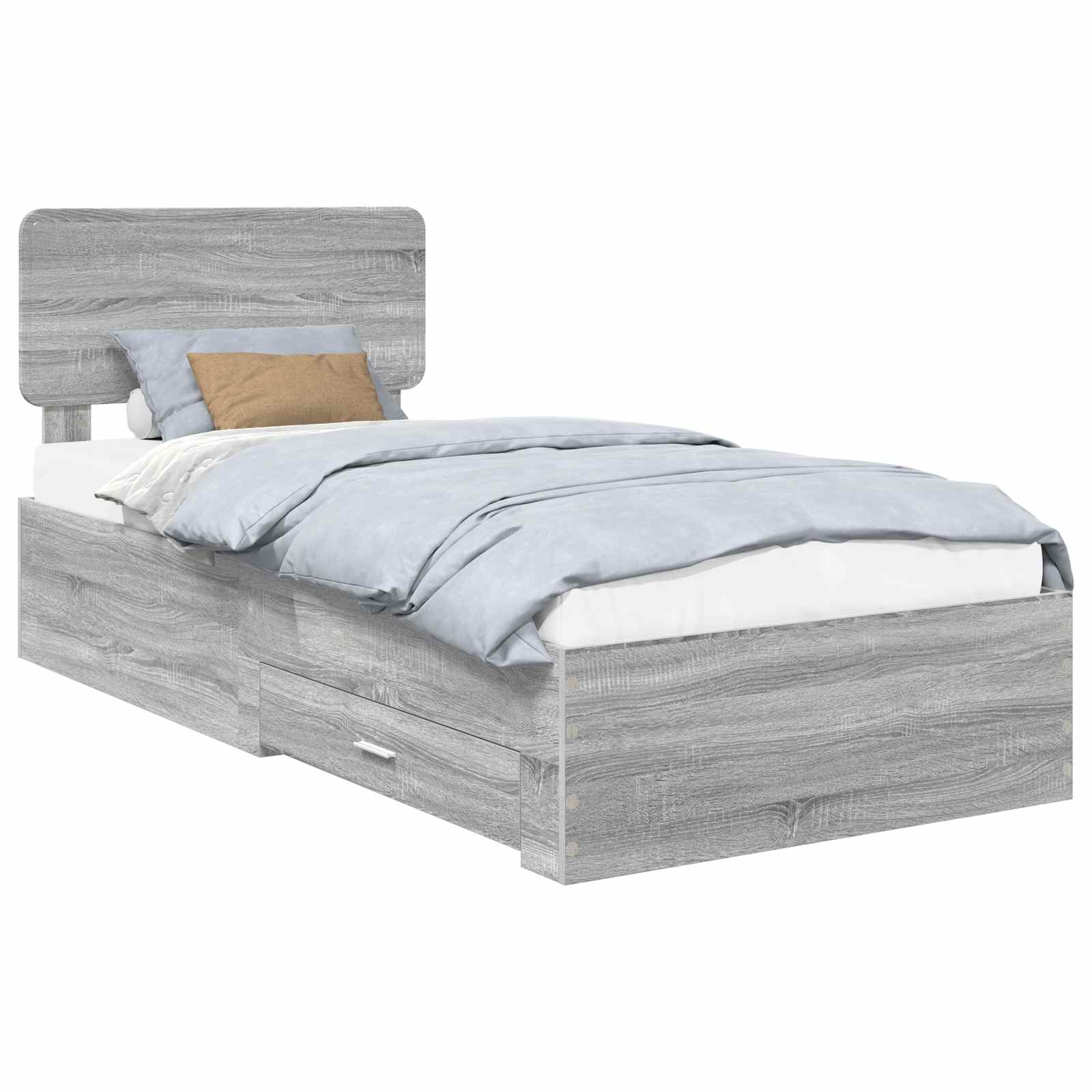 Krevetna konstrukcija Siva Sonoma 90 x 190 cm Konstruirano drvo