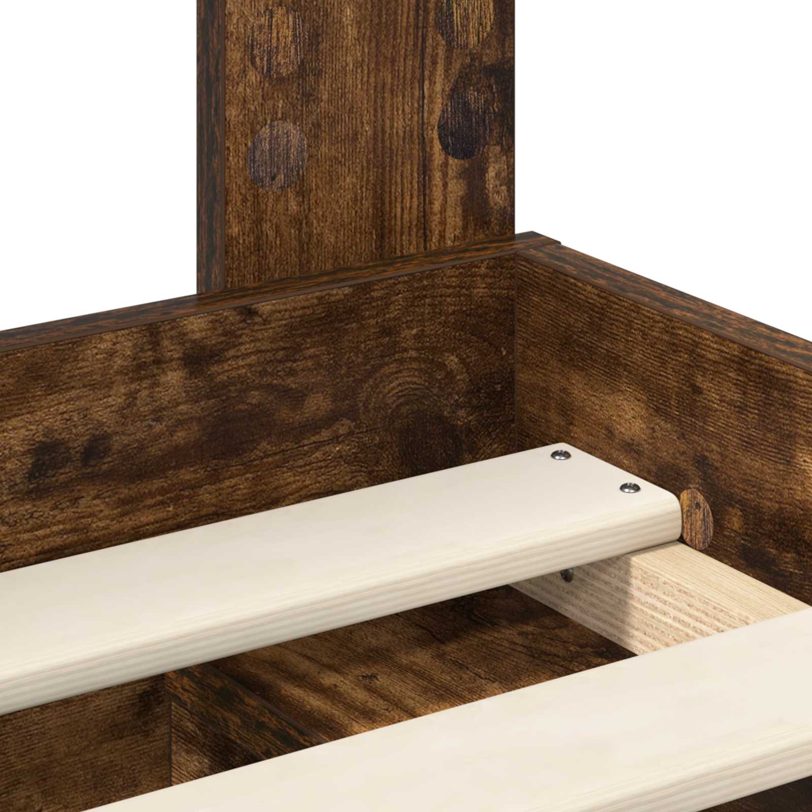 Krevetna konstrukcija s uzglavljem Dimljeni hrast 160 x 200 cm