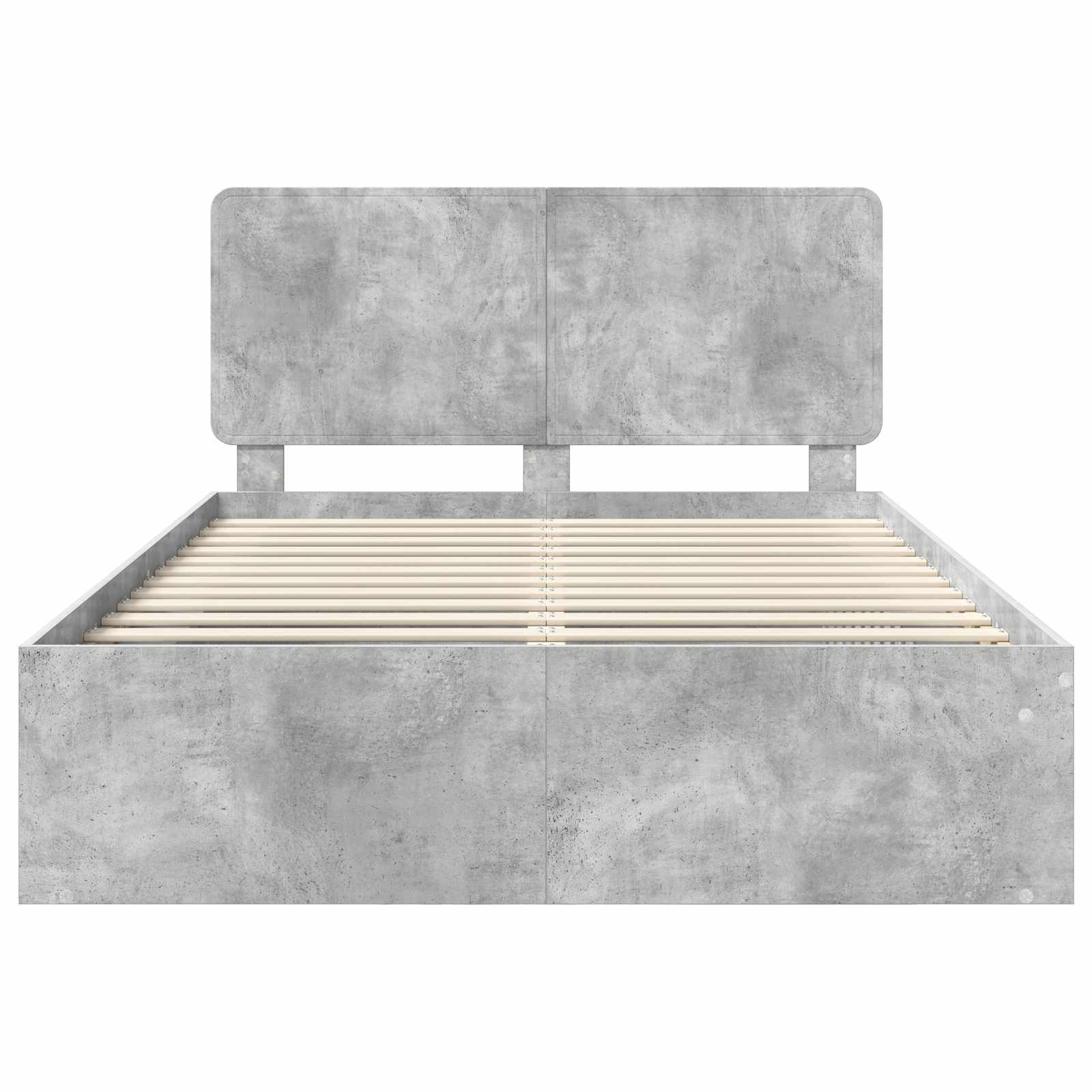 Krevetna konstrukcija Beton 140 x 200 cm Čvrsto borovo drvo