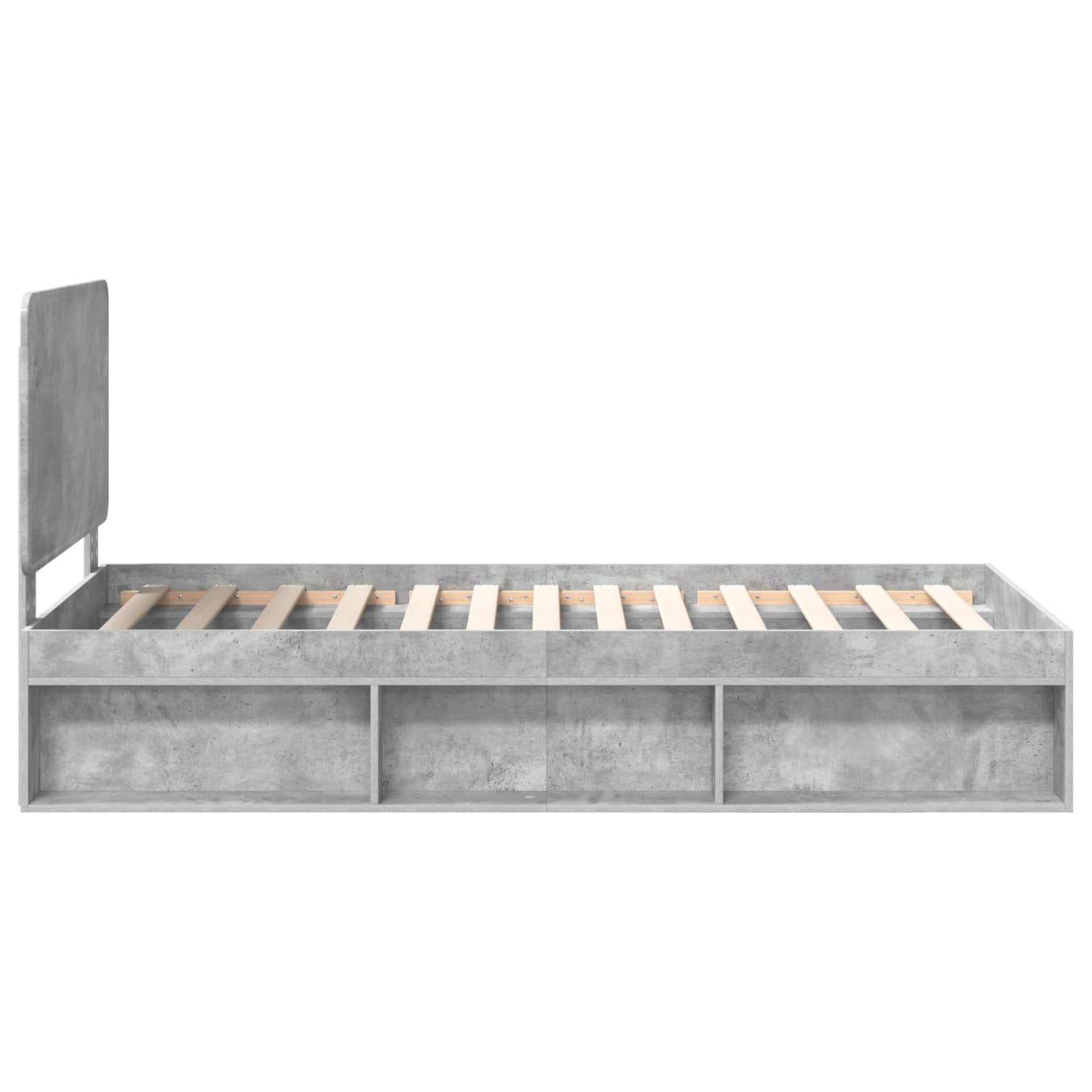 Krevetna konstrukcija Beton 90 x 200 cm Čvrsto borovo drvo