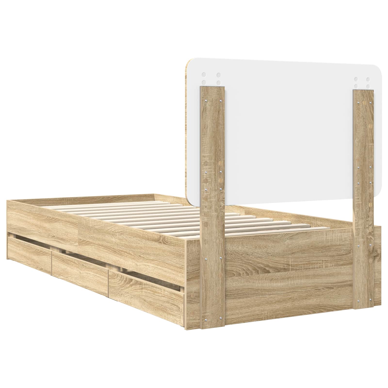 Krevetna konstrukcija s ladicama Sonoma hrast 100 x 200 cm
