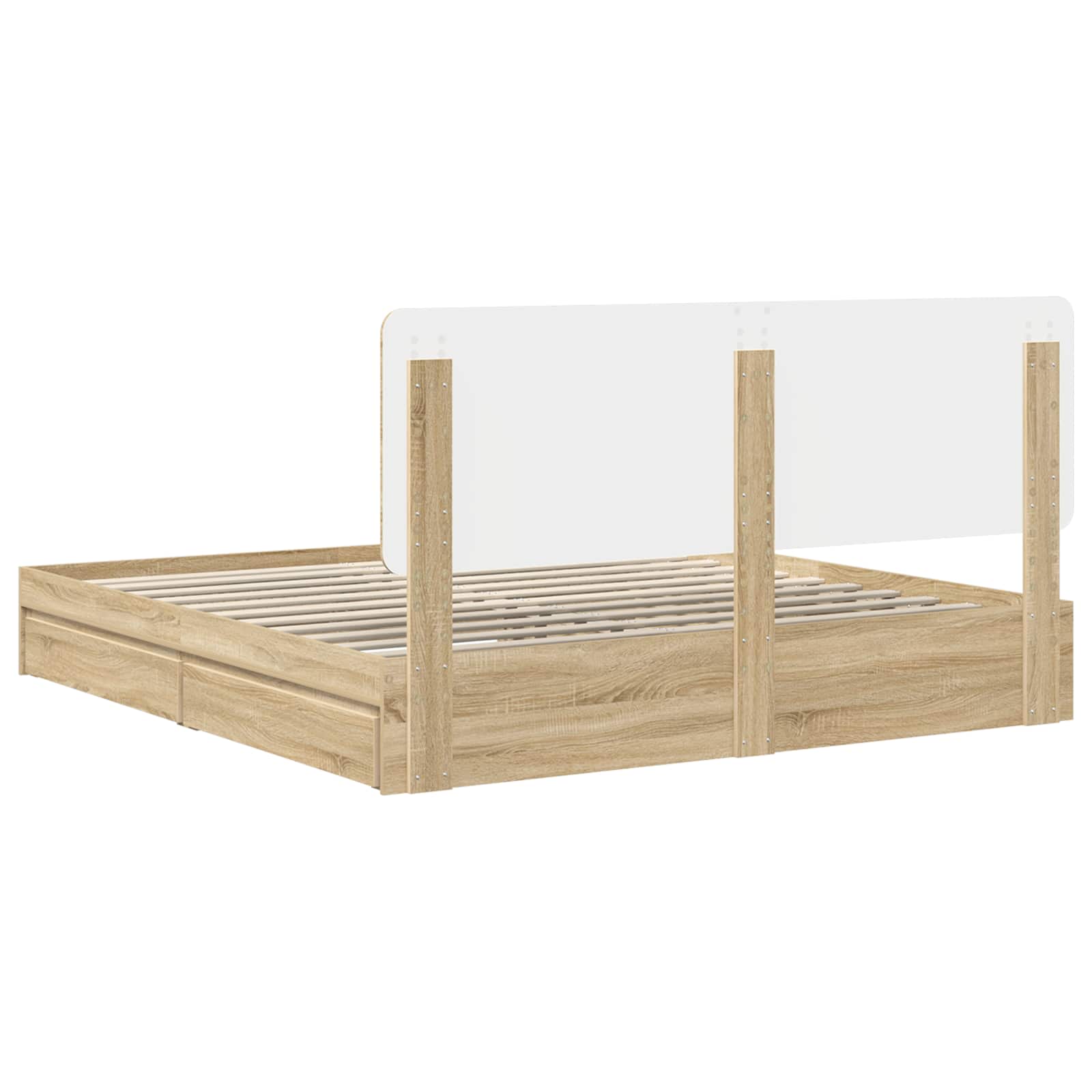 Krevet s od storage Sonoma hrast 180 x 200 cm Konstruirano drvo
