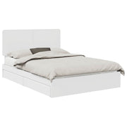 Krevet s od storage Bijelo 160 x 200 cm Konstruirano drvo