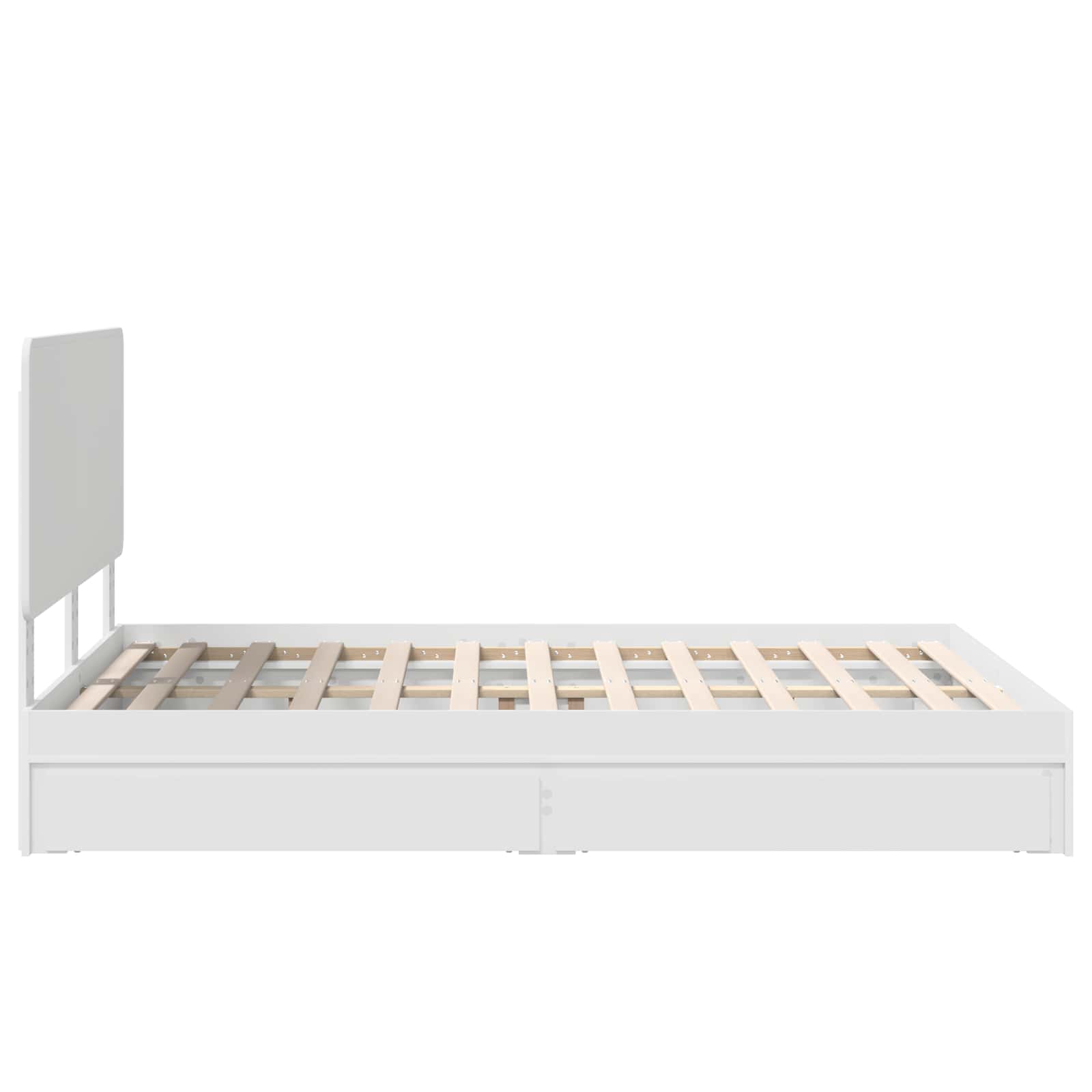 Krevet s od storage Bijelo 160 x 200 cm Konstruirano drvo