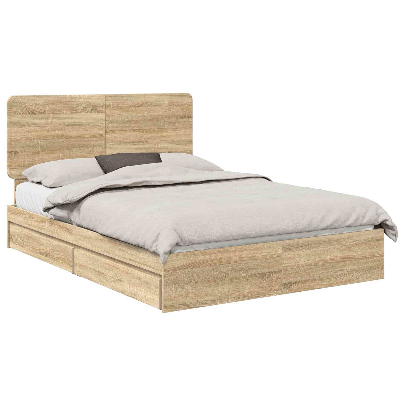 Krevet s od storage Sonoma hrast 160 x 200 cm Konstruirano drvo