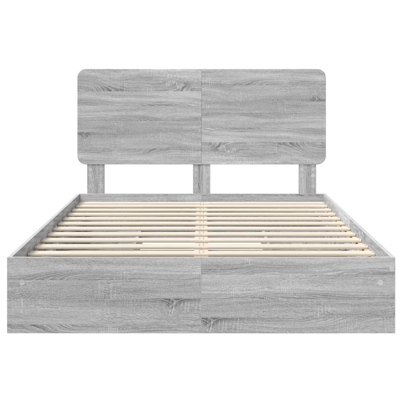 Krevet s od storage Siva Sonoma 160 x 200 cm Konstruirano drvo