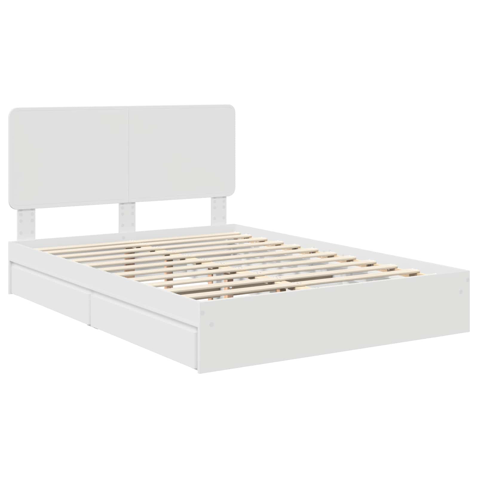 Krevet s od storage Bijelo 140 x 200 cm Konstruirano drvo