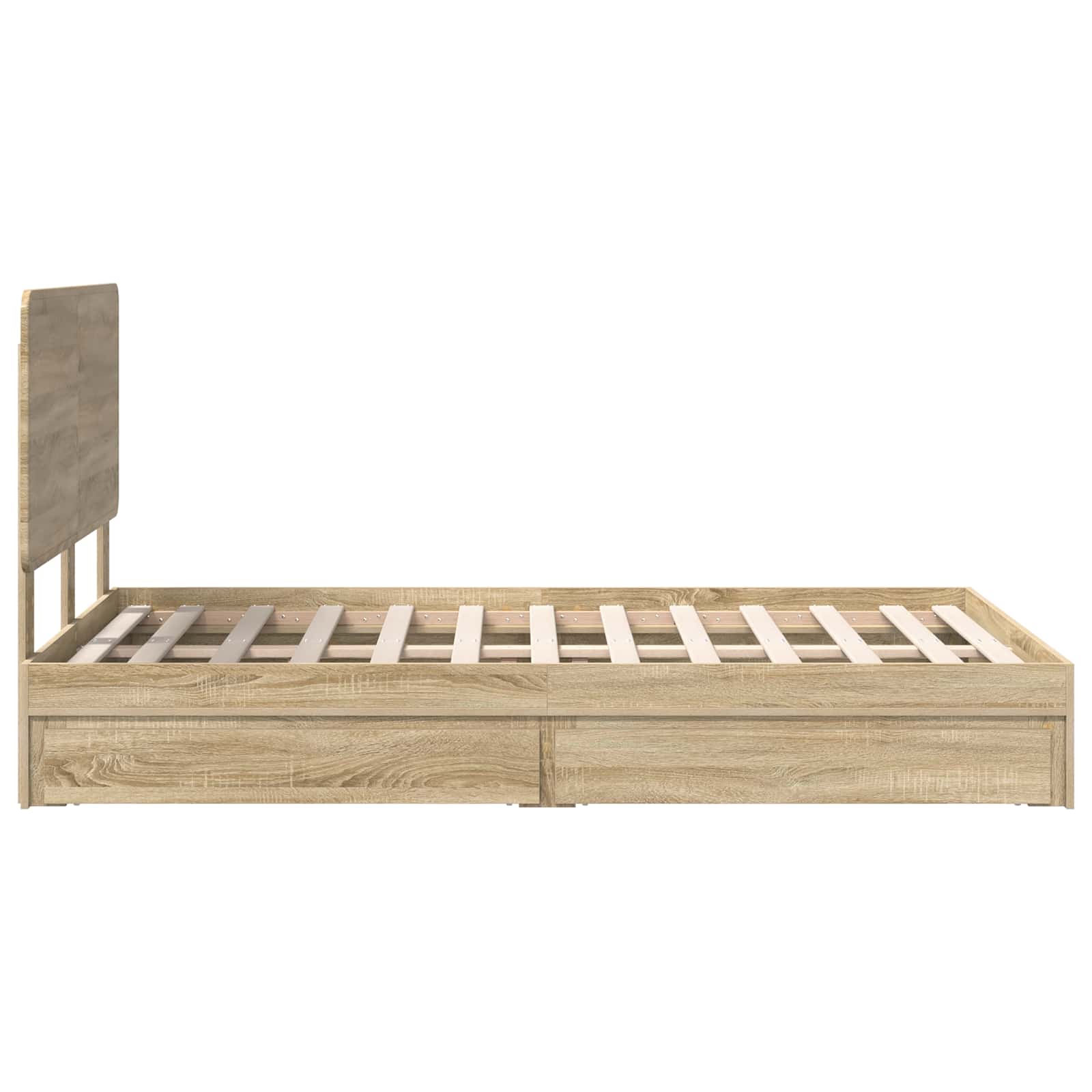 Krevet s od storage Sonoma hrast 135 x 190 cm Konstruirano drvo