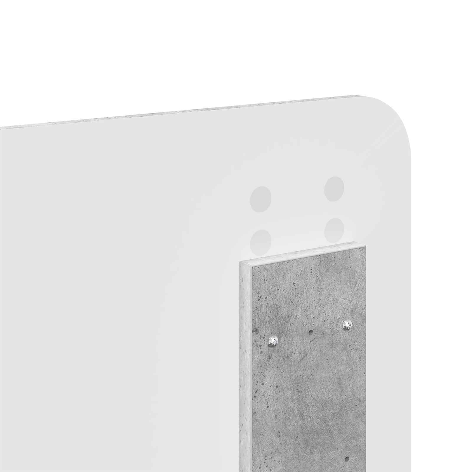Krevet s od storage s uzglavljem Betonski sivi 135 x 190 cm