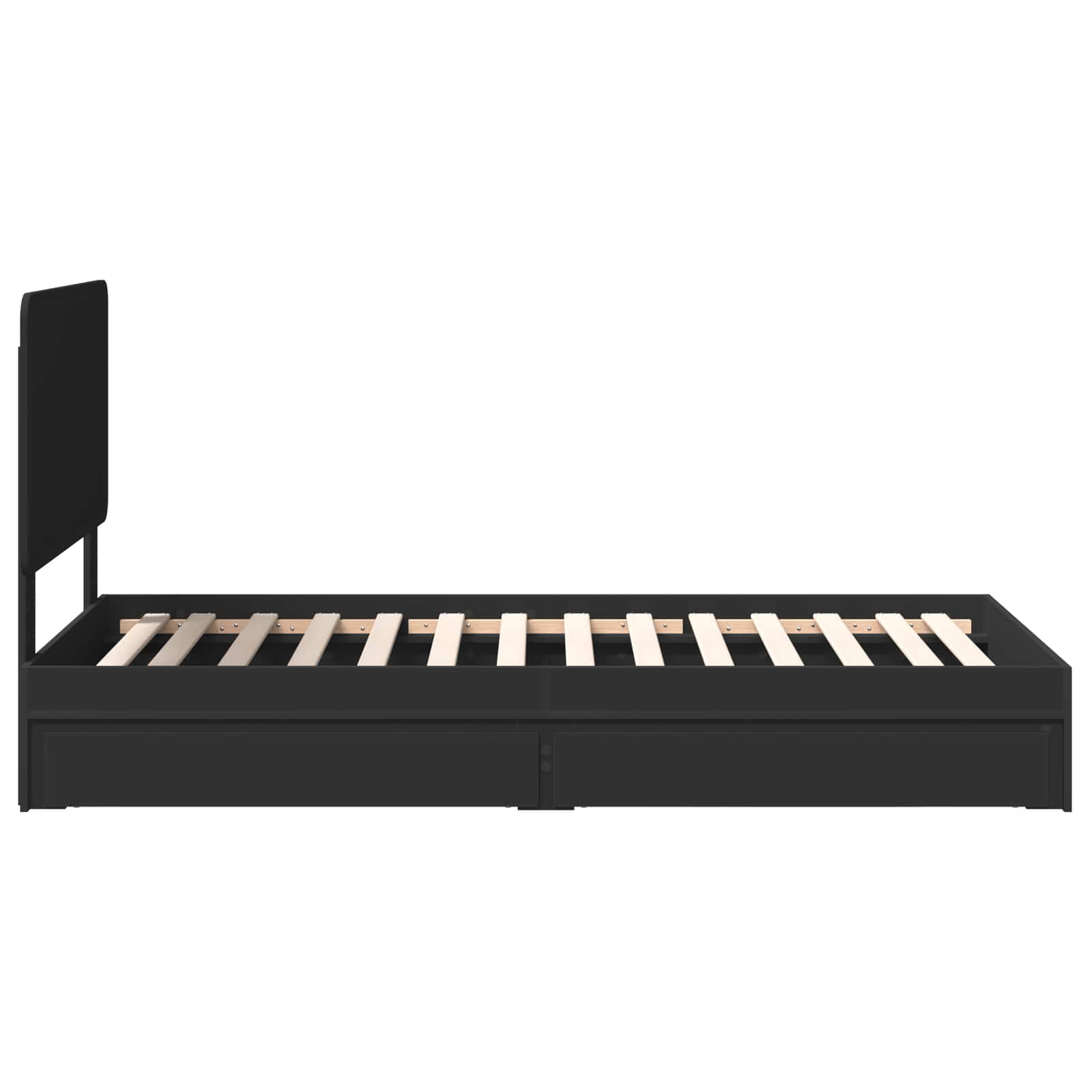 Krevet s od storage Crna 90 x 190 cm Konstruirano drvo