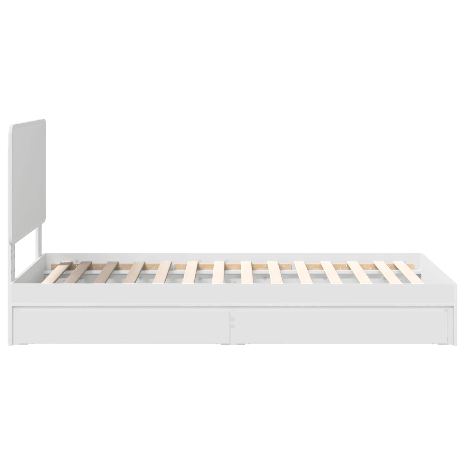 Krevet s od storage Bijelo 75 x 190 cm Konstruirano drvo