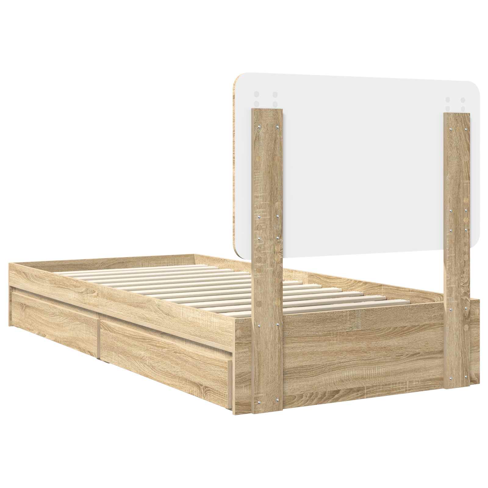 Krevet s od storage Sonoma hrast 75 x 190 cm Konstruirano drvo