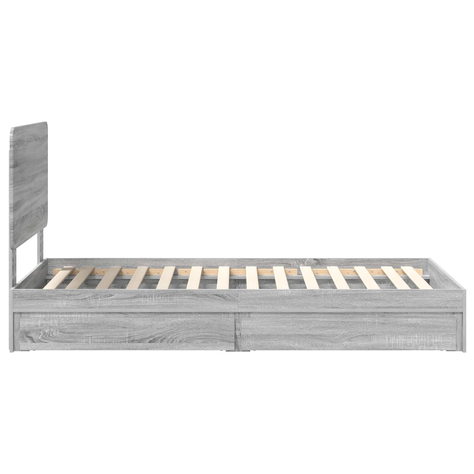 Krevet s od storage Siva Sonoma 75 x 190 cm Konstruirano drvo