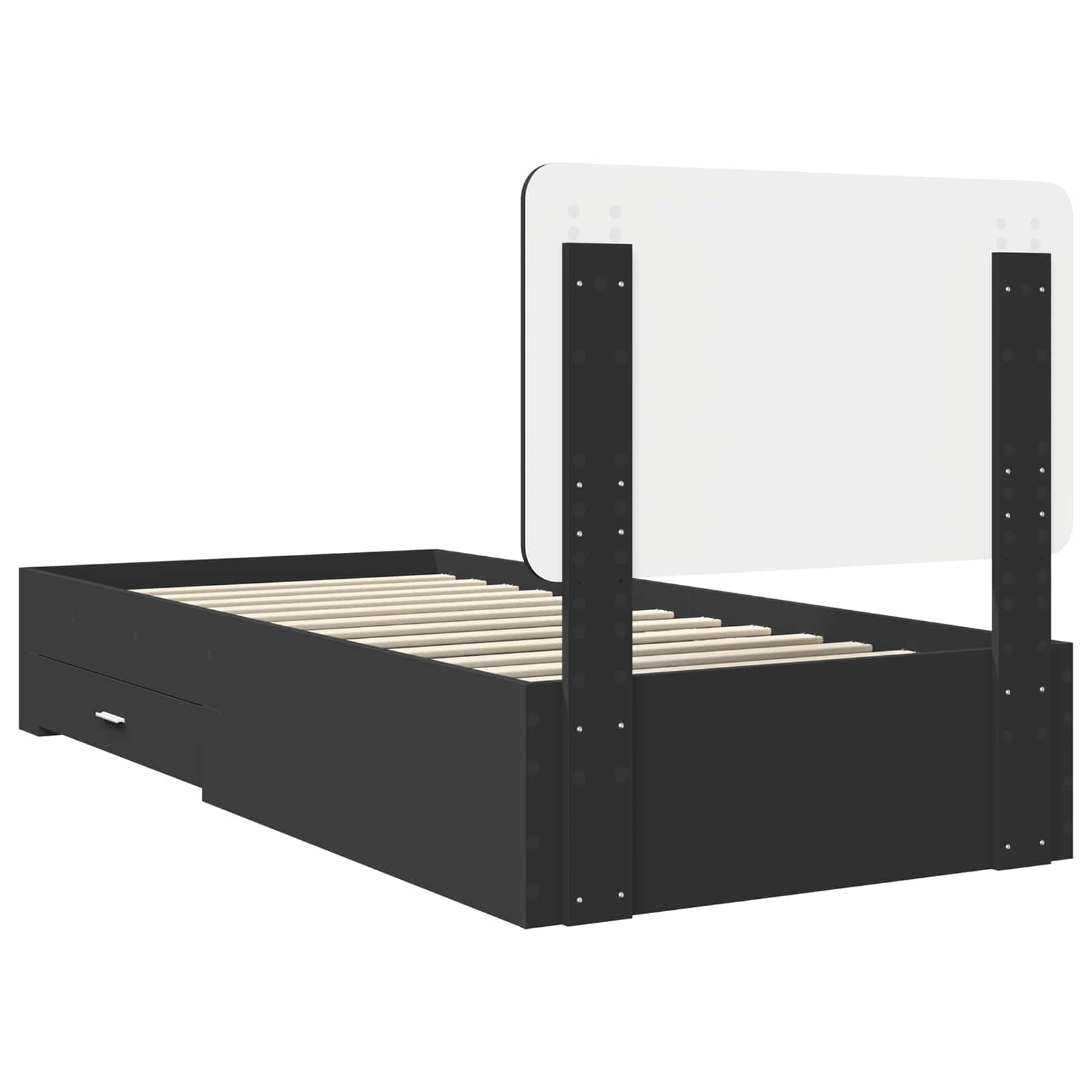 Krevetna konstrukcija Crna 100 x 200 cm Konstruirano drvo