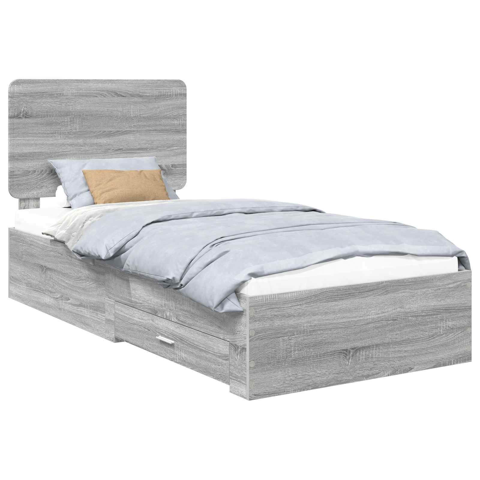 Krevetna konstrukcija Siva Sonoma 90 x 200 cm Konstruirano drvo