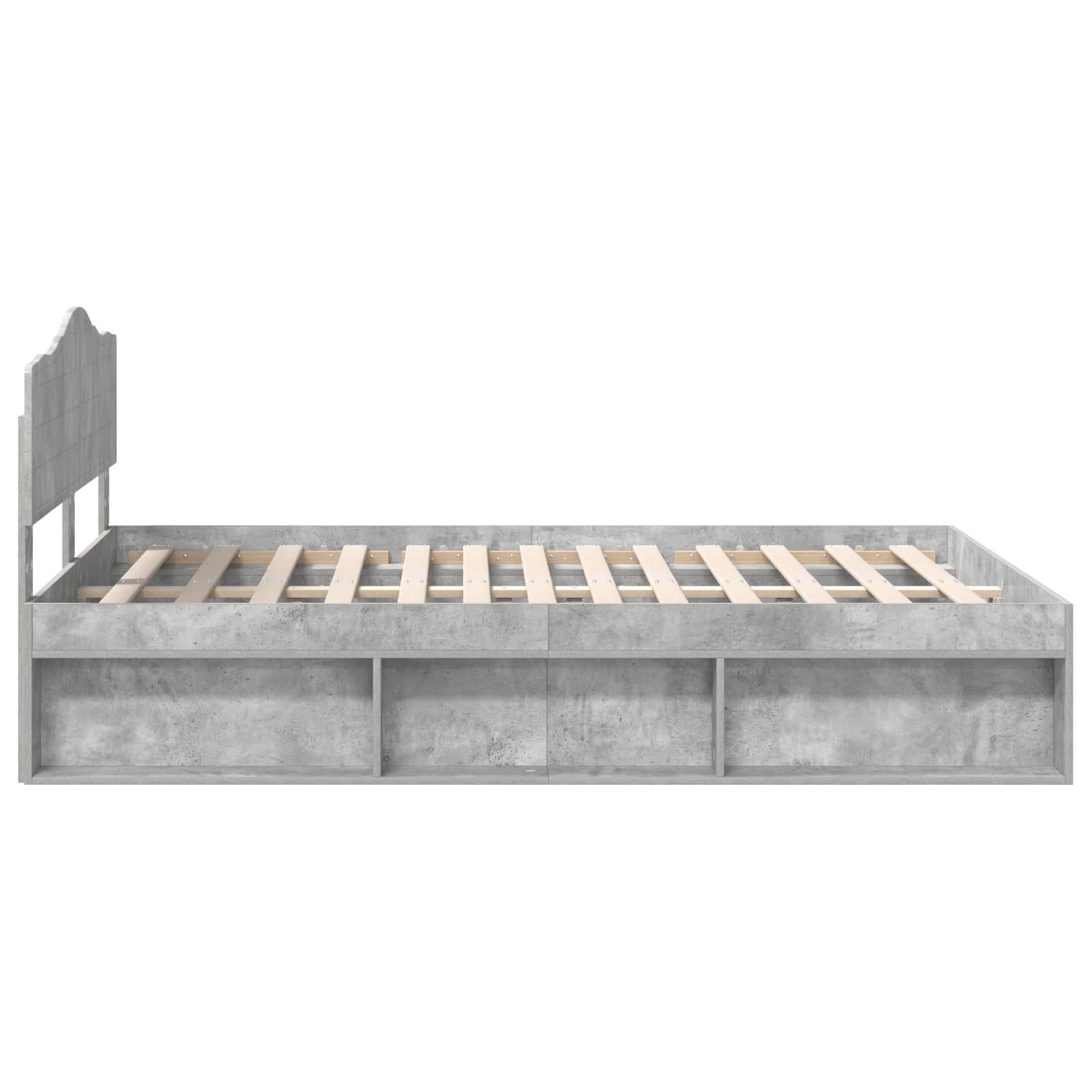 Krevetna konstrukcija Beton 160 x 200 cm Čvrsto borovo drvo