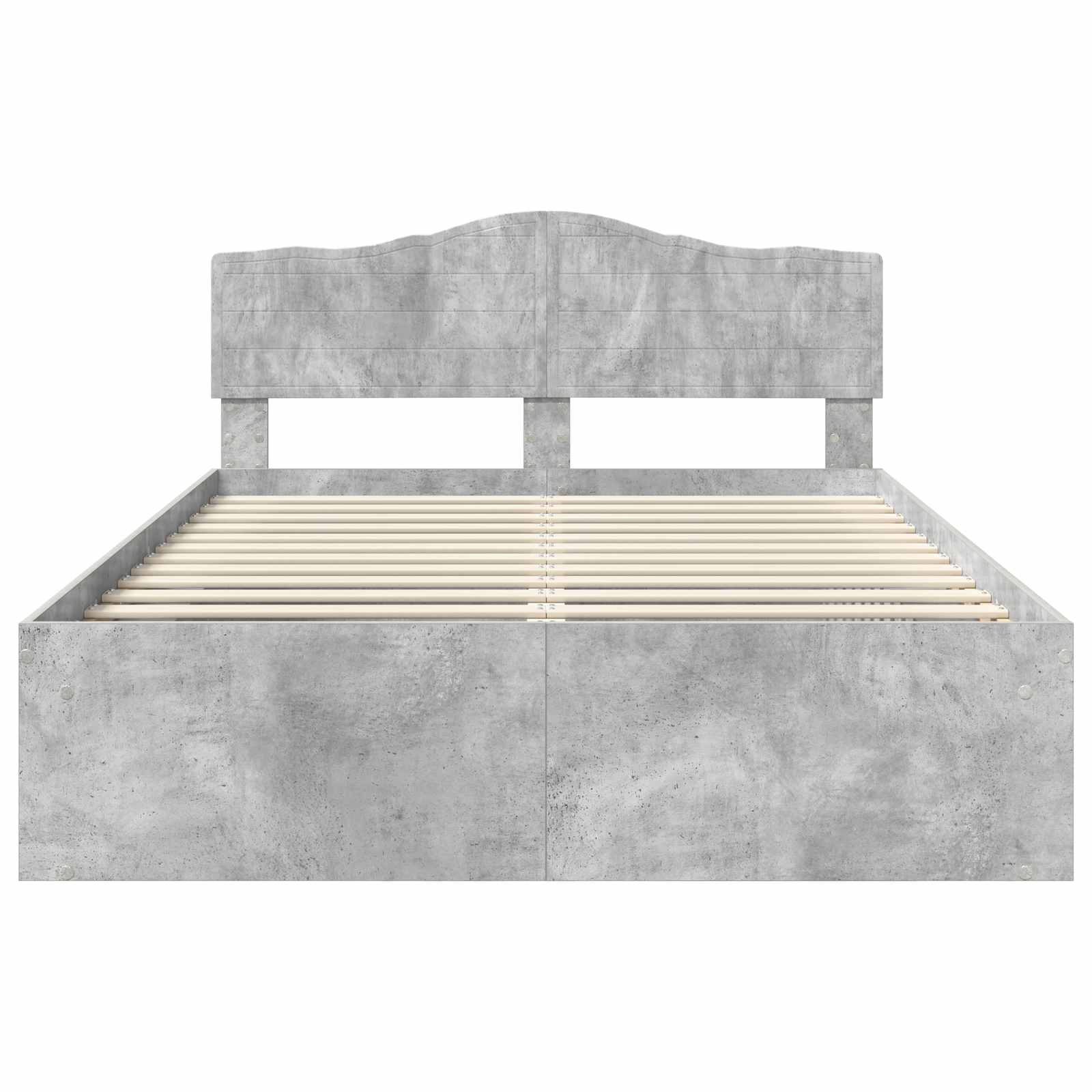 Krevetna konstrukcija s uzglavljem Betonska siva 150 x 200 cm