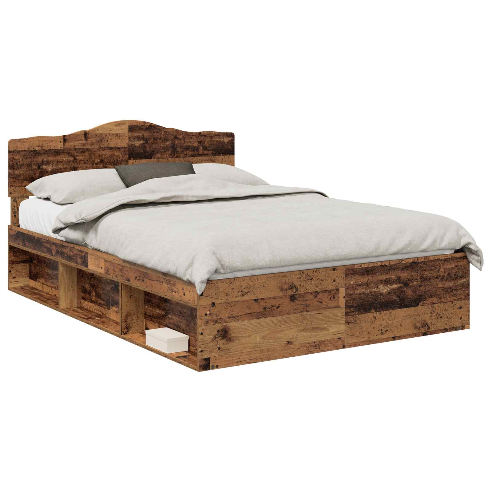 Krevetna konstrukcija s uzglavljem Staro drvo 140 x 190 cm