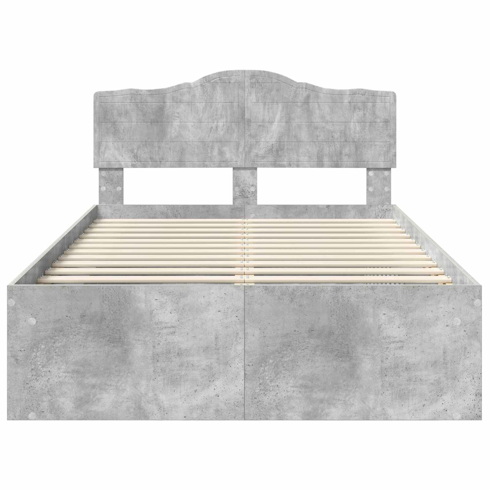Krevetna konstrukcija s uzglavljem Betonska siva 135 x 190 cm