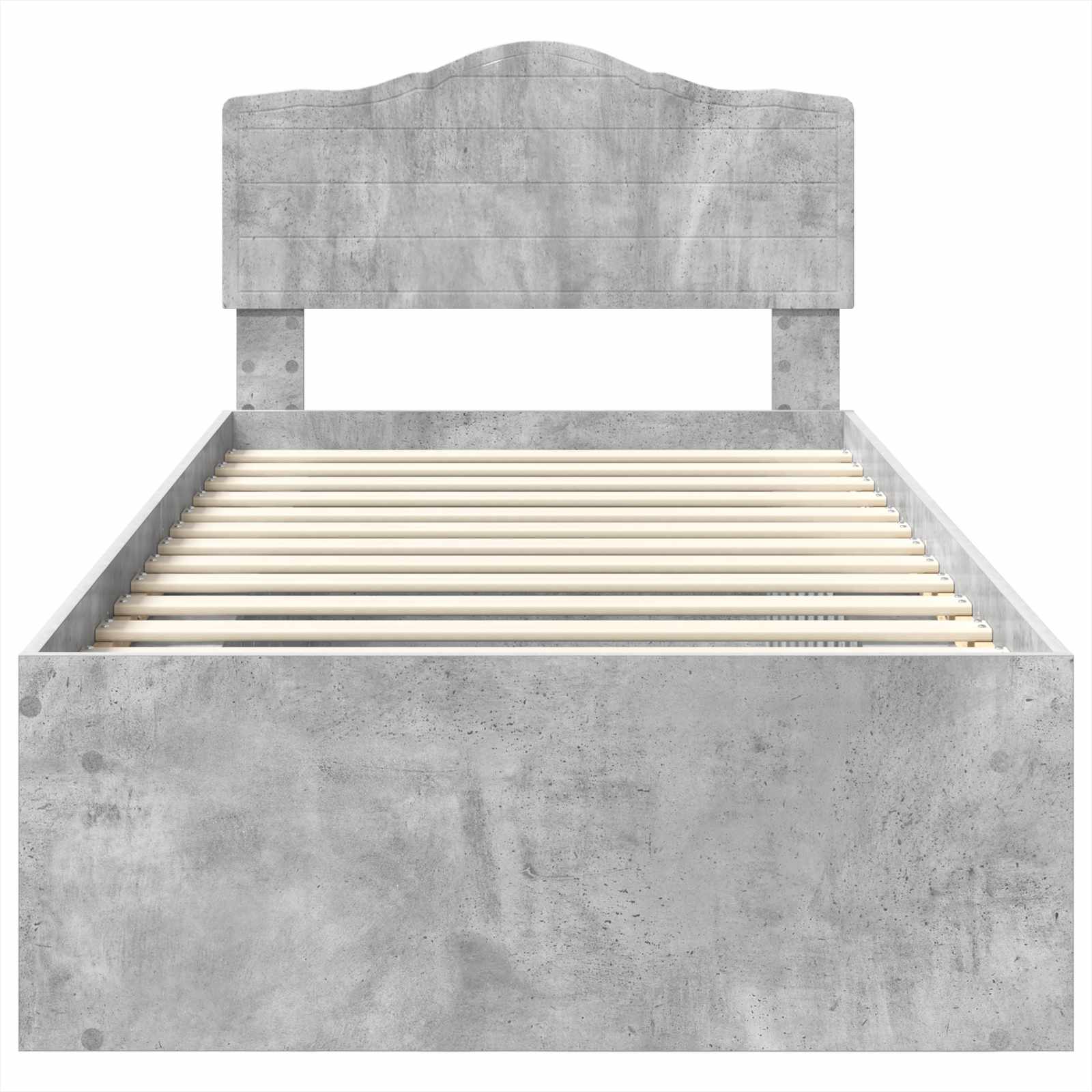 Krevetna konstrukcija s uzglavljem Betonska siva 75 x 190 cm