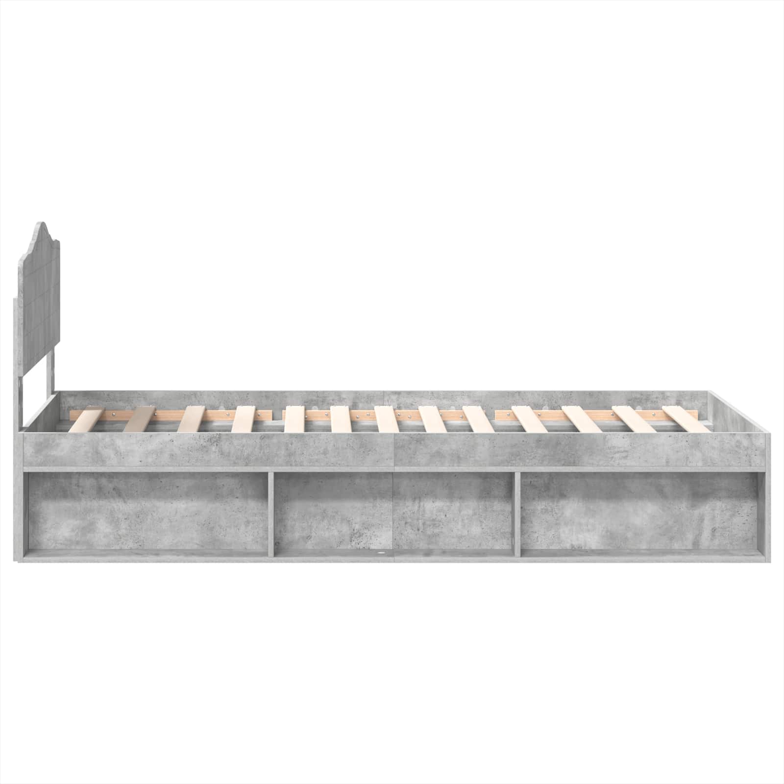 Krevetna konstrukcija s uzglavljem Betonska siva 75 x 190 cm