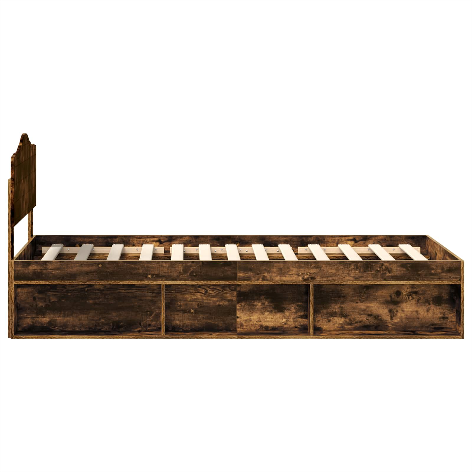 Krevetna konstrukcija s uzglavljem Dimljeni hrast 75 x 190 cm
