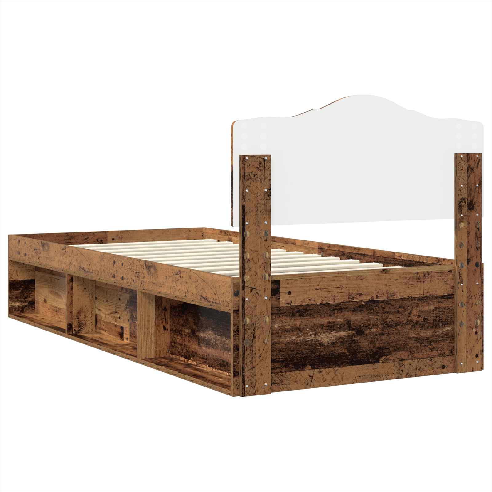 Krevetna konstrukcija Staro drvo 75 x 190 cm Čvrsto borovo drvo