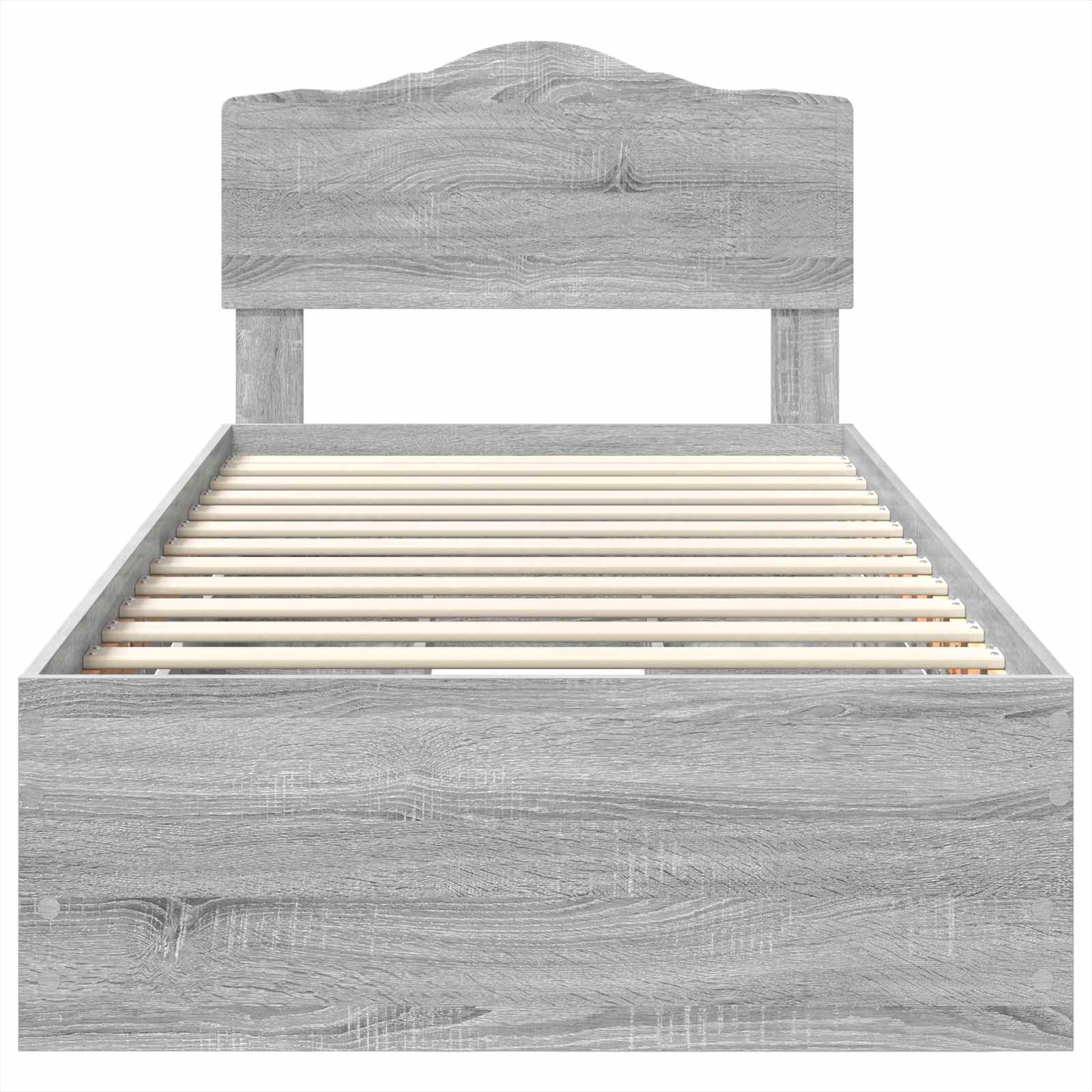 Krevetna konstrukcija Siva Sonoma 100 x 200 cm Inženjersko Drvo