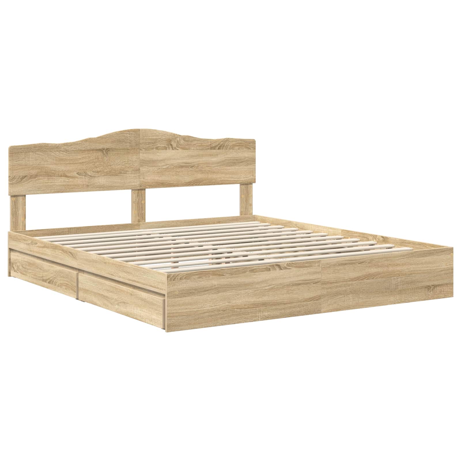Krevet s od storage Sonoma hrast 180 x 200 cm Konstruirano drvo