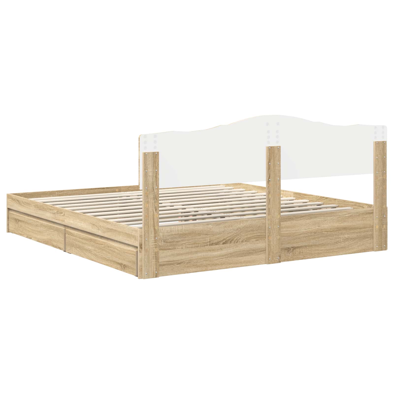 Krevet s od storage Sonoma hrast 180 x 200 cm Konstruirano drvo